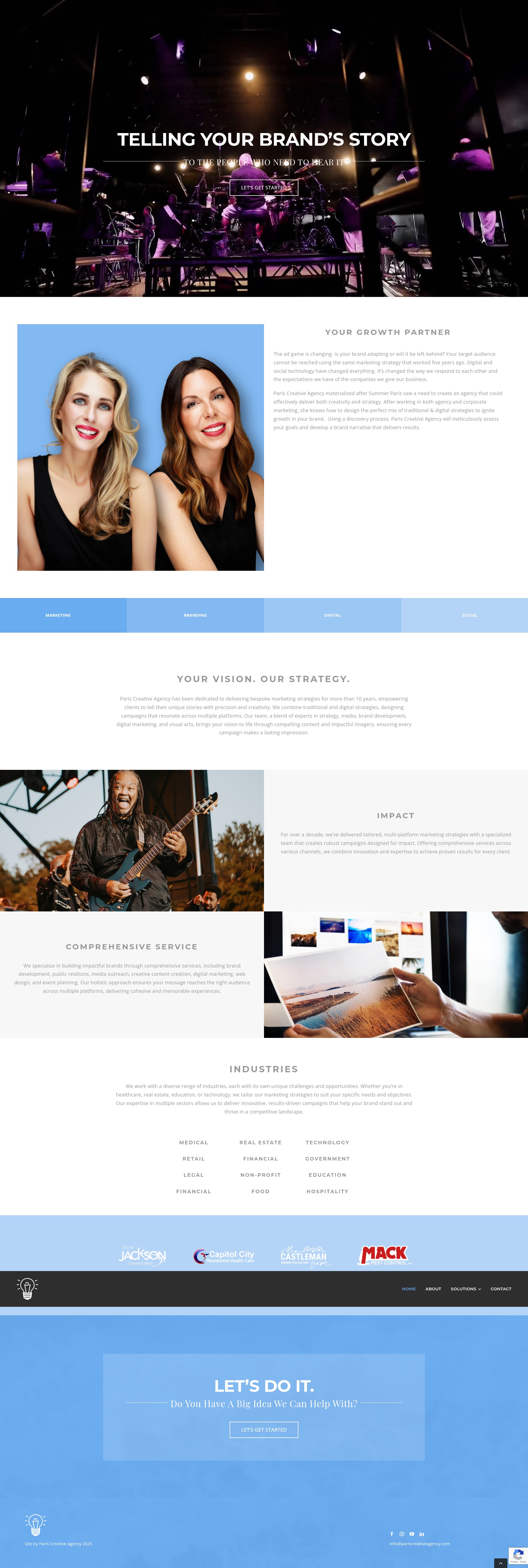 Screenshot of pariscreativeagency.com