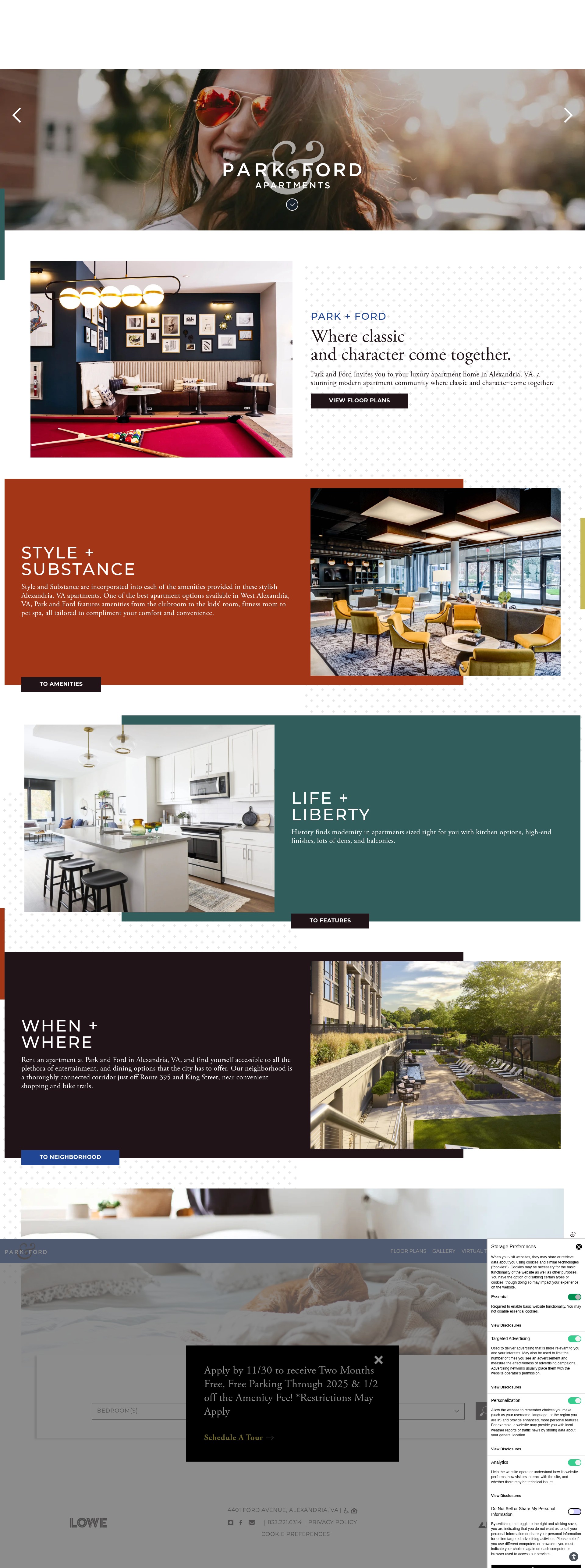 Screenshot of parkandford.com