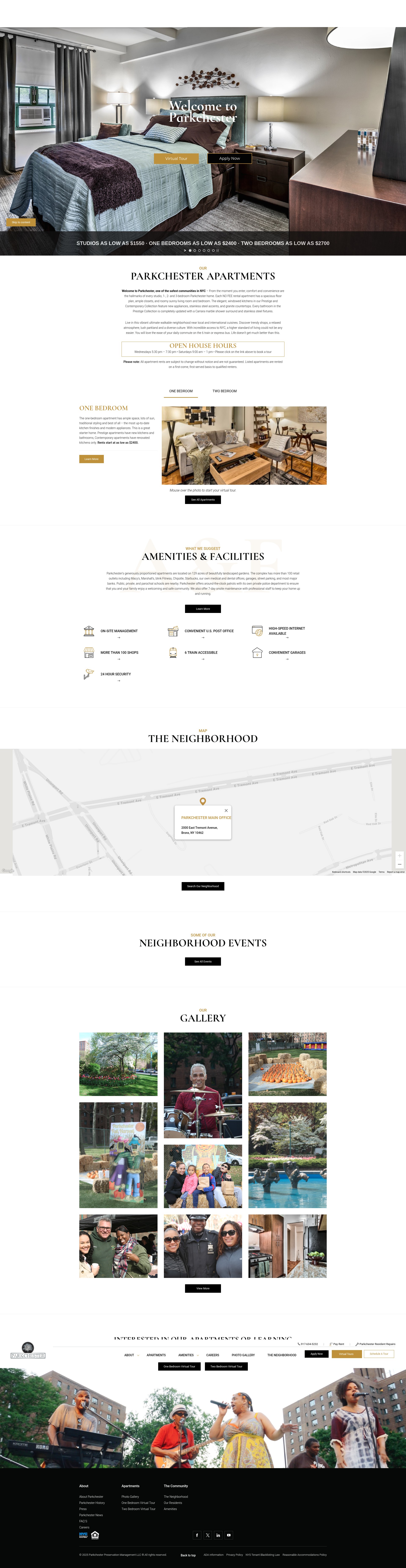 Screenshot of parkchesternyc.com