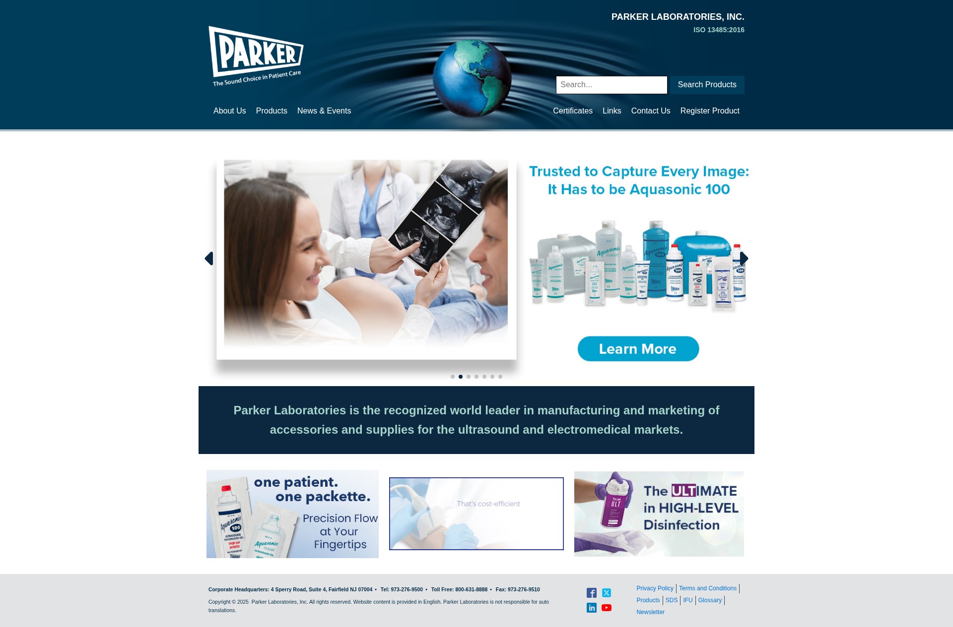 Screenshot of parkerlabs.com