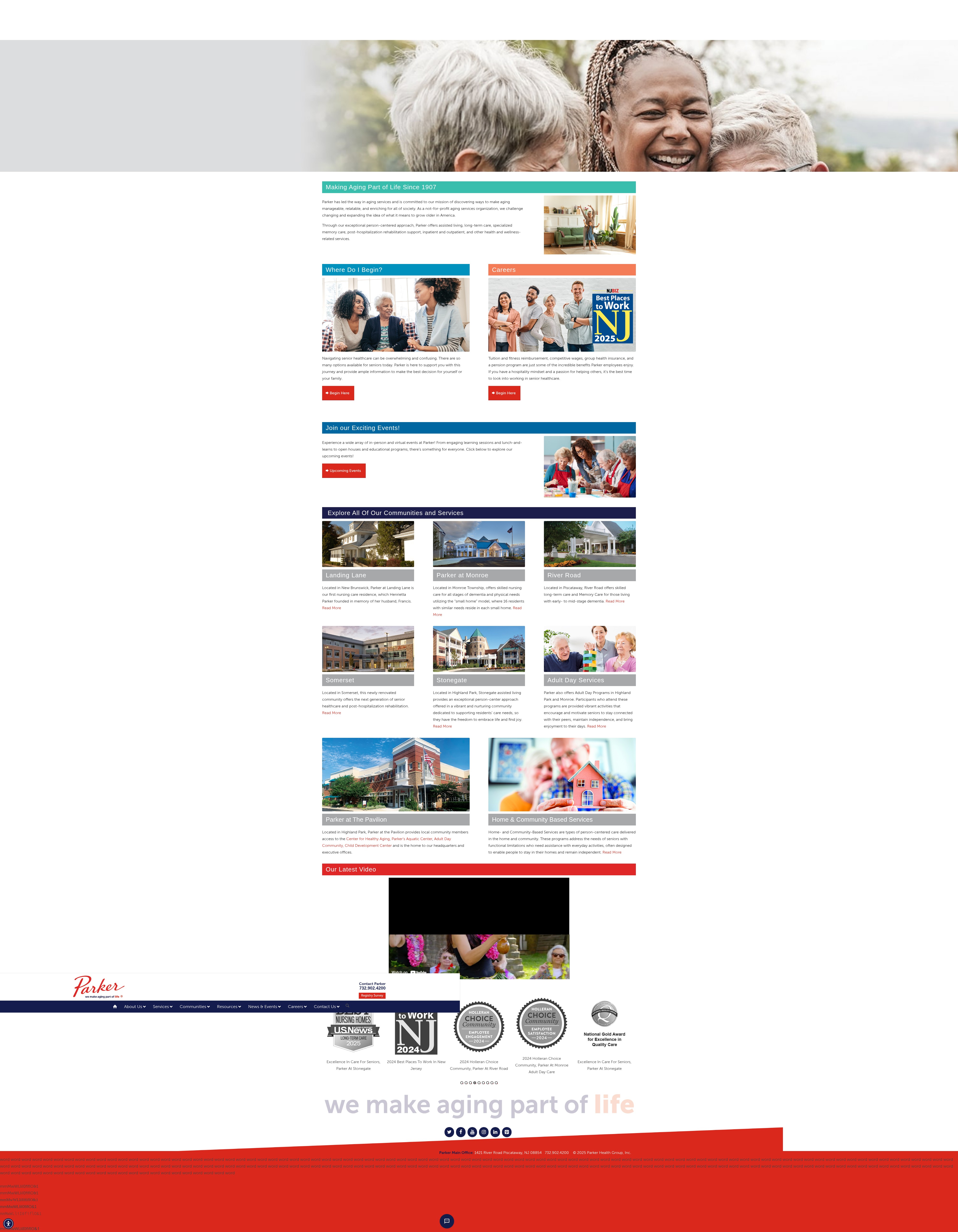 Screenshot of parkerlife.org