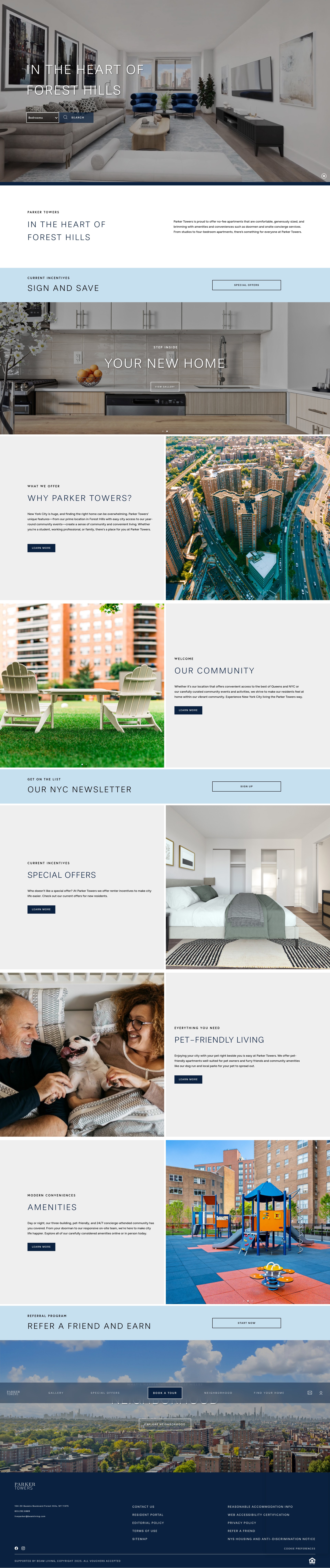 Screenshot of parkertowers.com