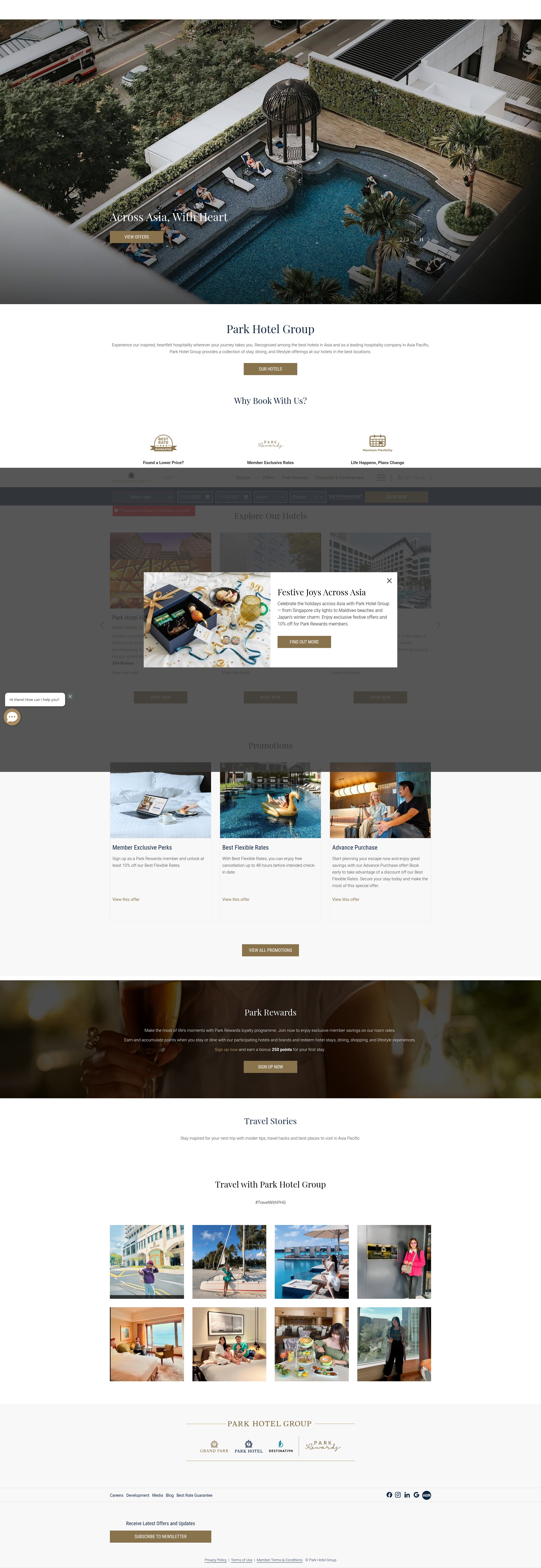 Screenshot of parkhotelgroup.com
