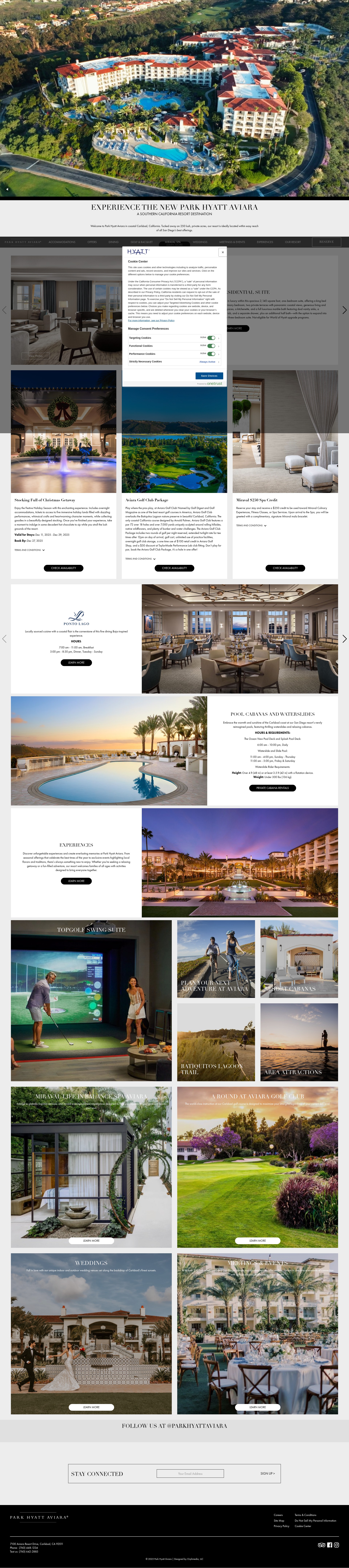 Screenshot of parkhyattaviara.com