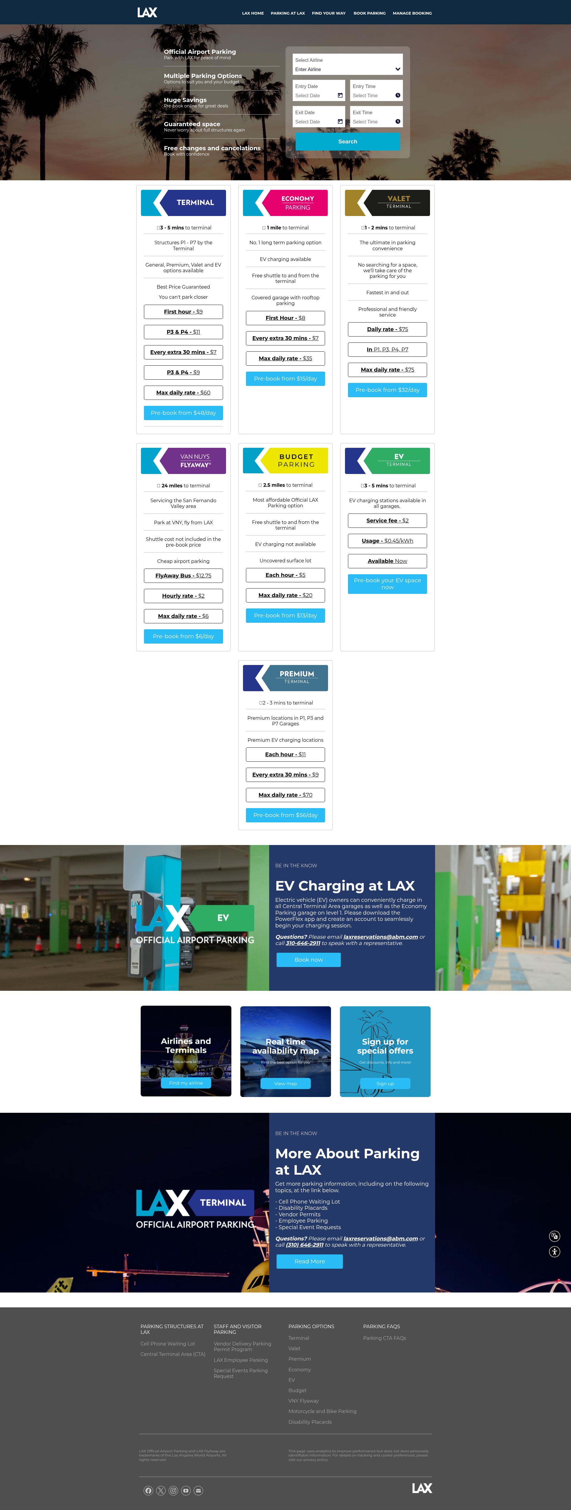 Screenshot of parking.flylax.com