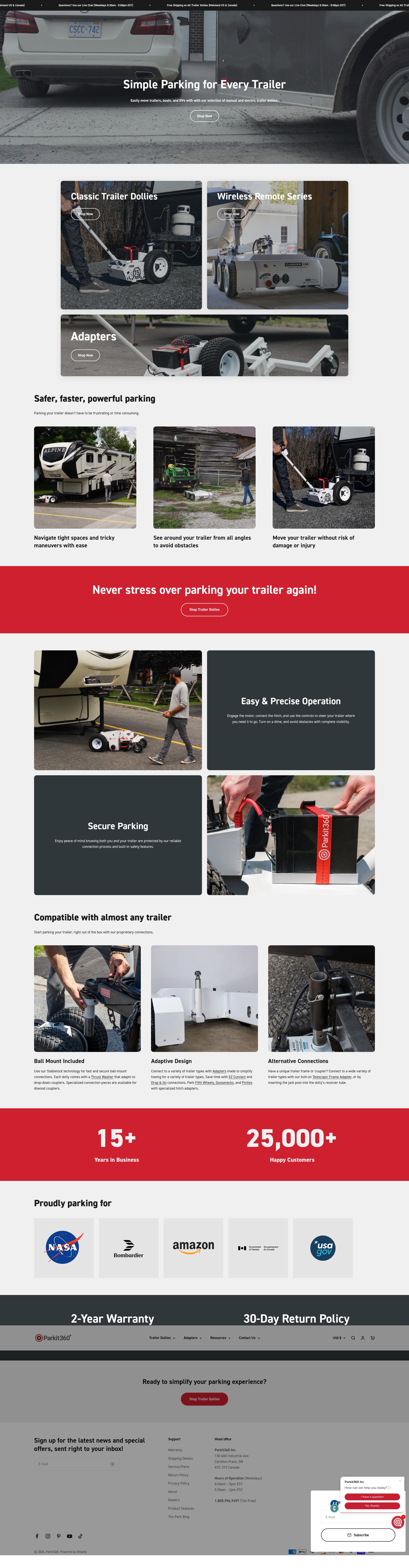 Screenshot of parkit360.ca