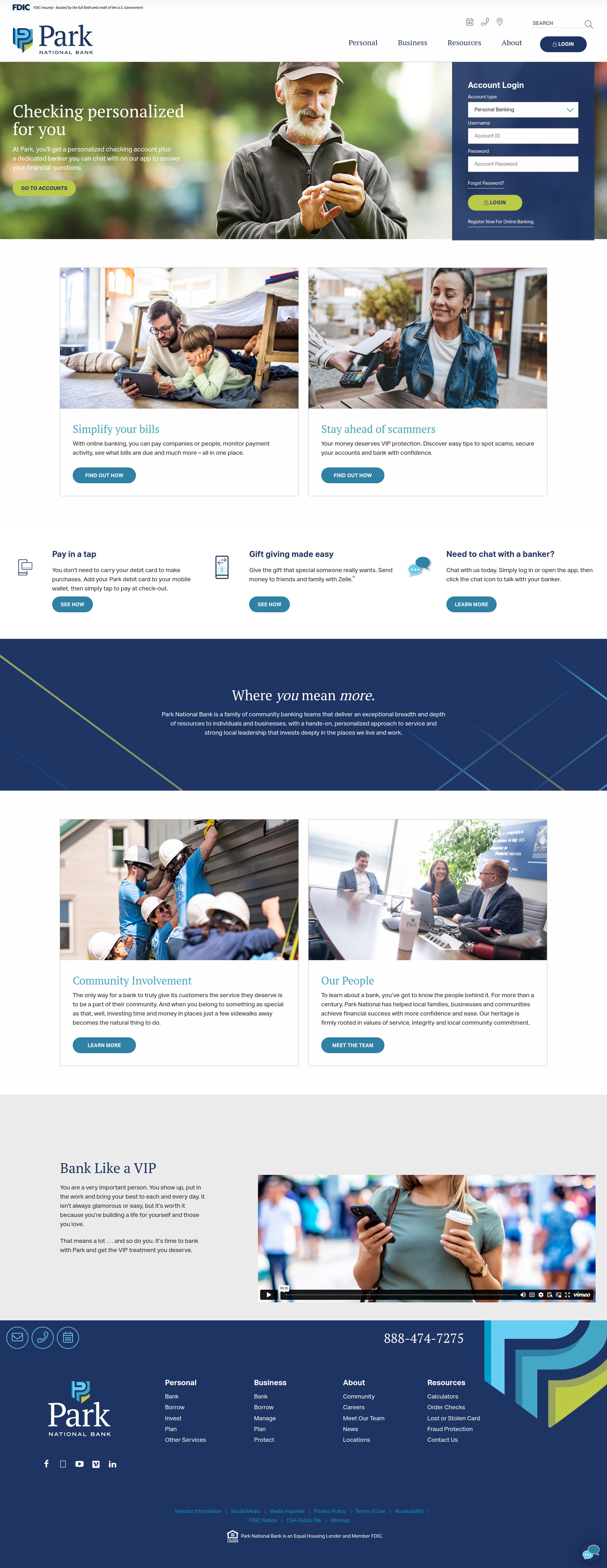 Screenshot of parknationalbank.com