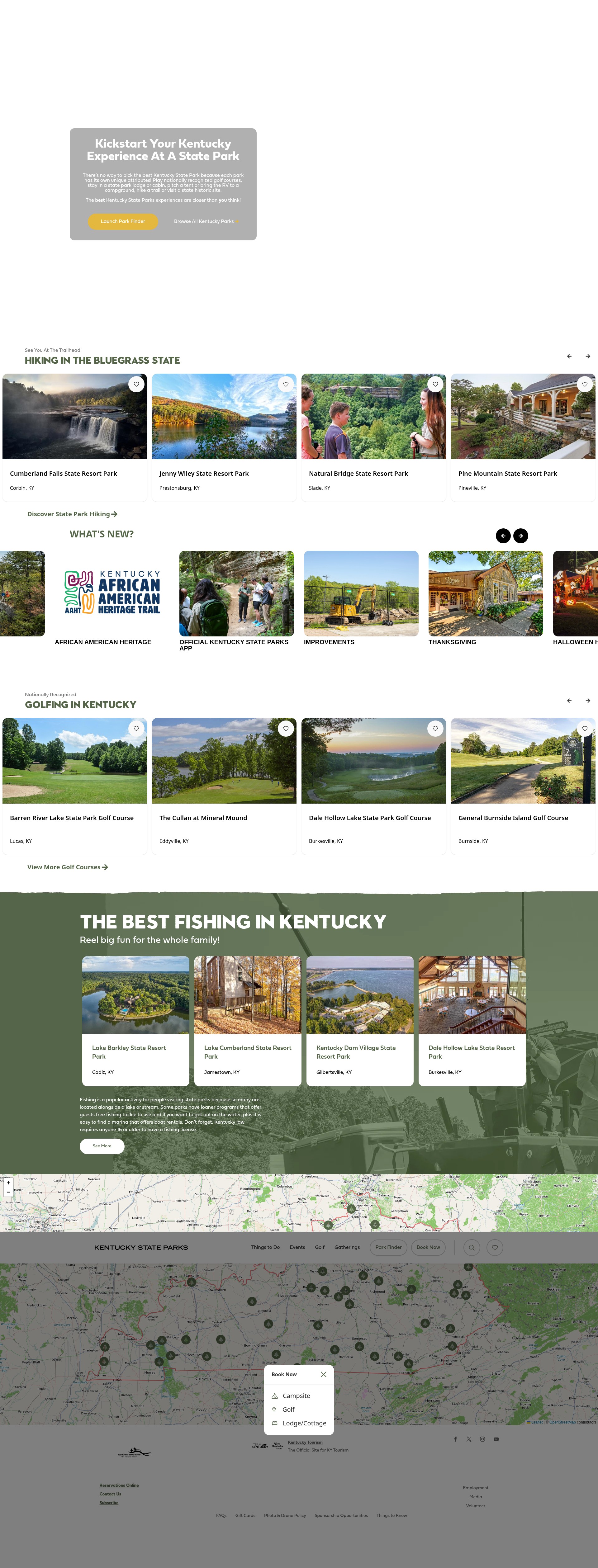 Screenshot of parks.ky.gov