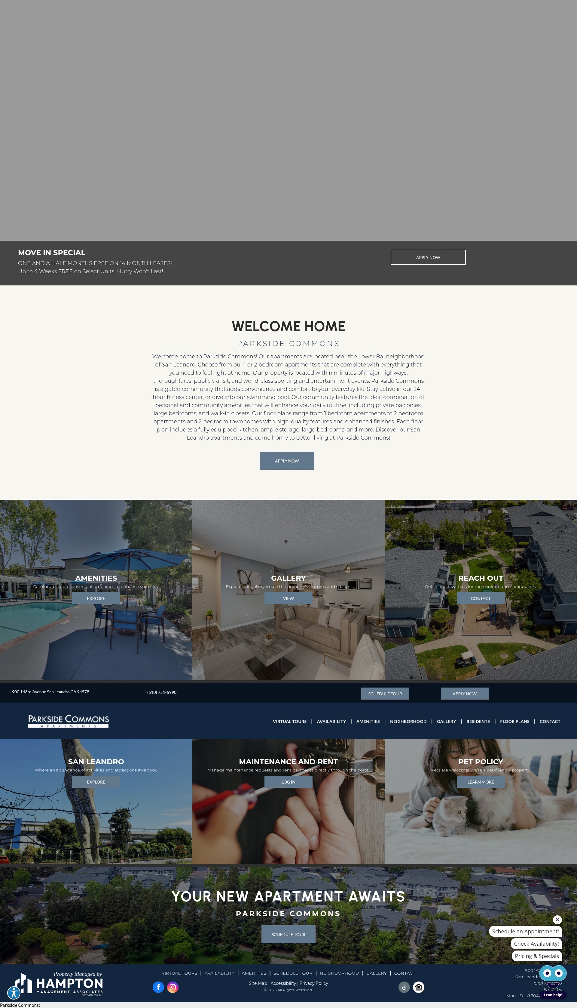 Screenshot of parksidecommons.com