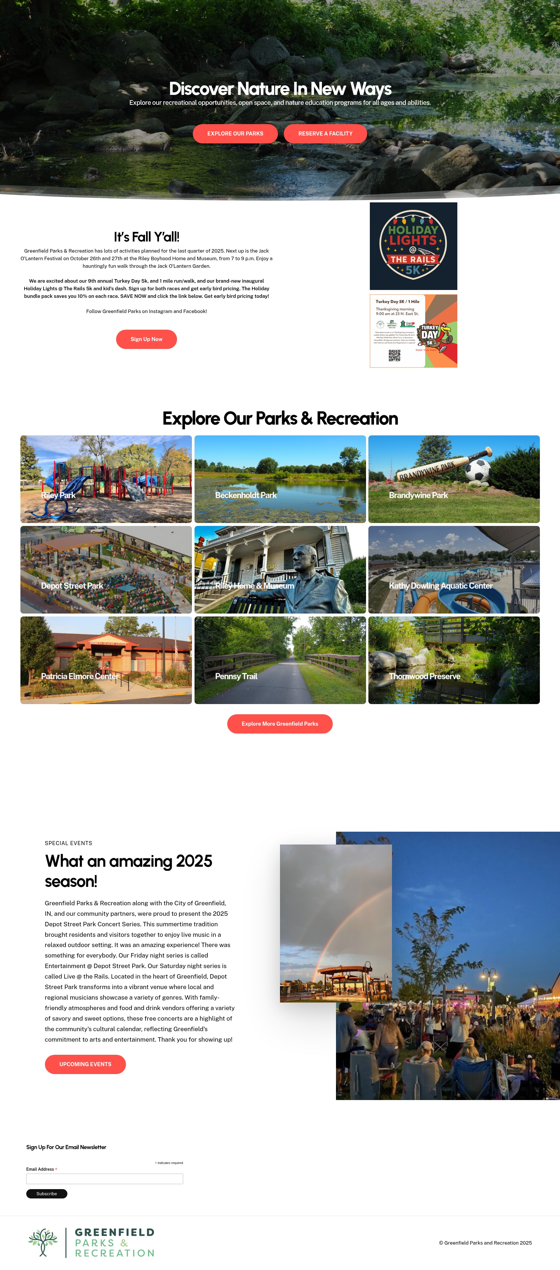 Screenshot of parksingreenfield.com