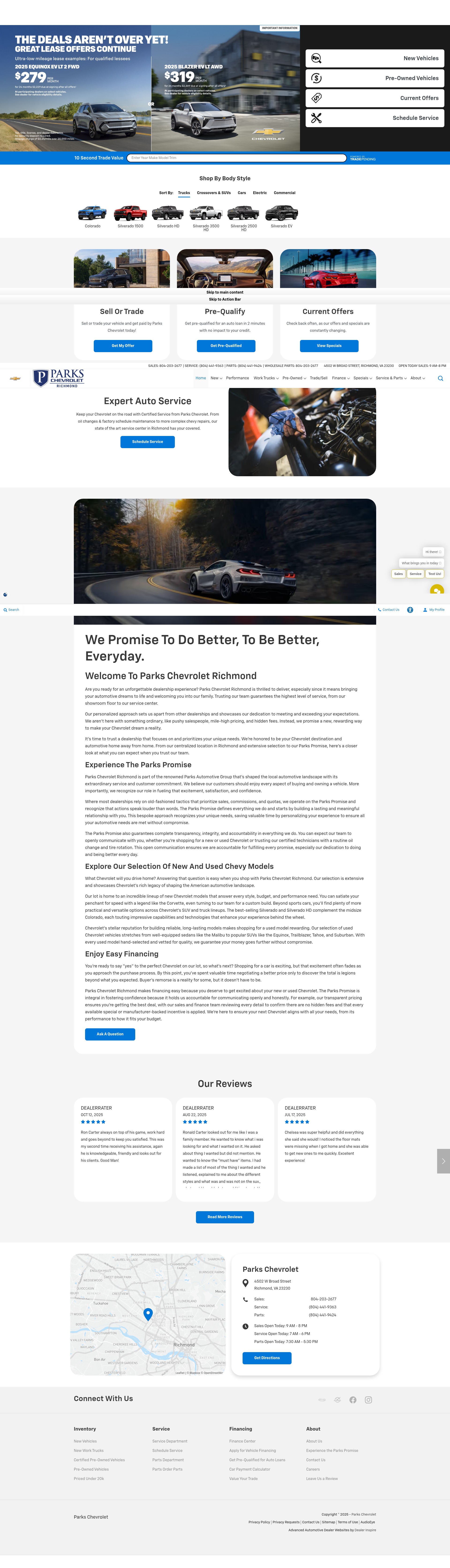 Screenshot of parksrichmond.com