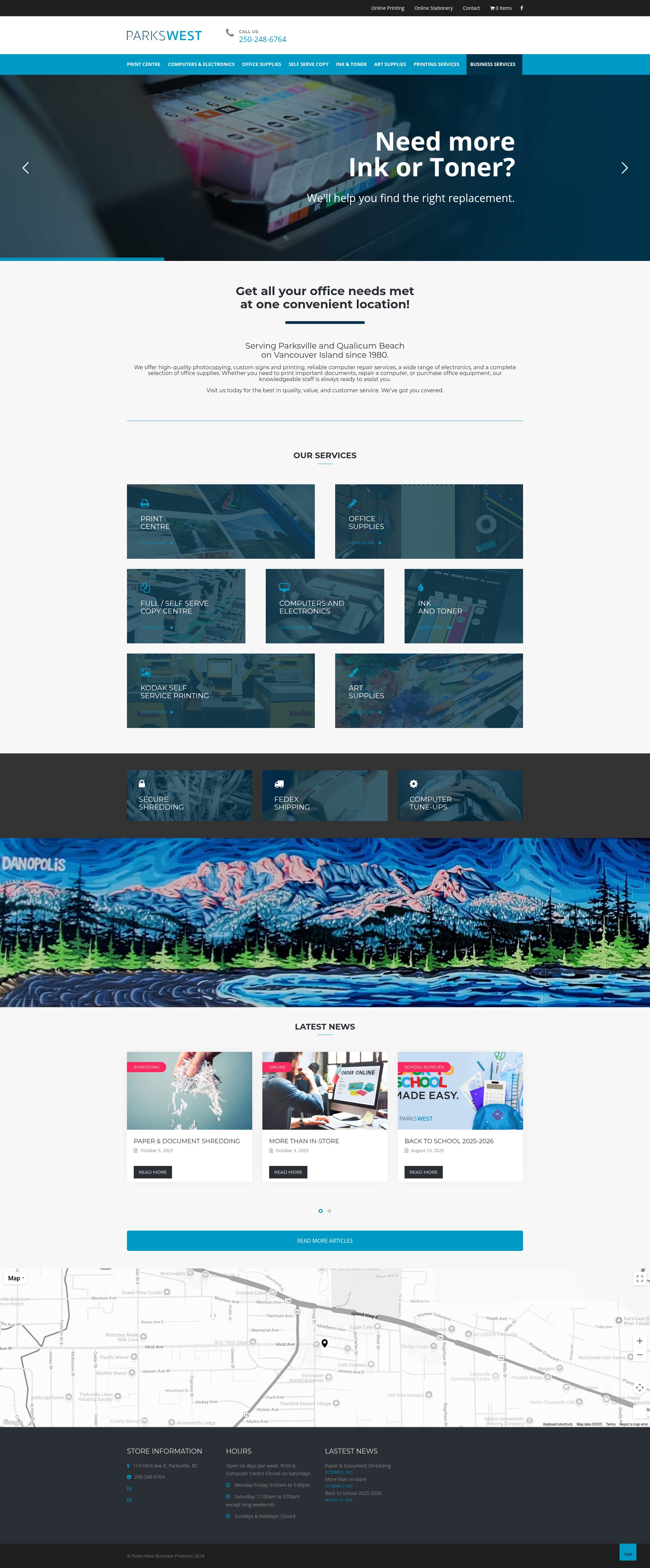Screenshot of parkswest.com