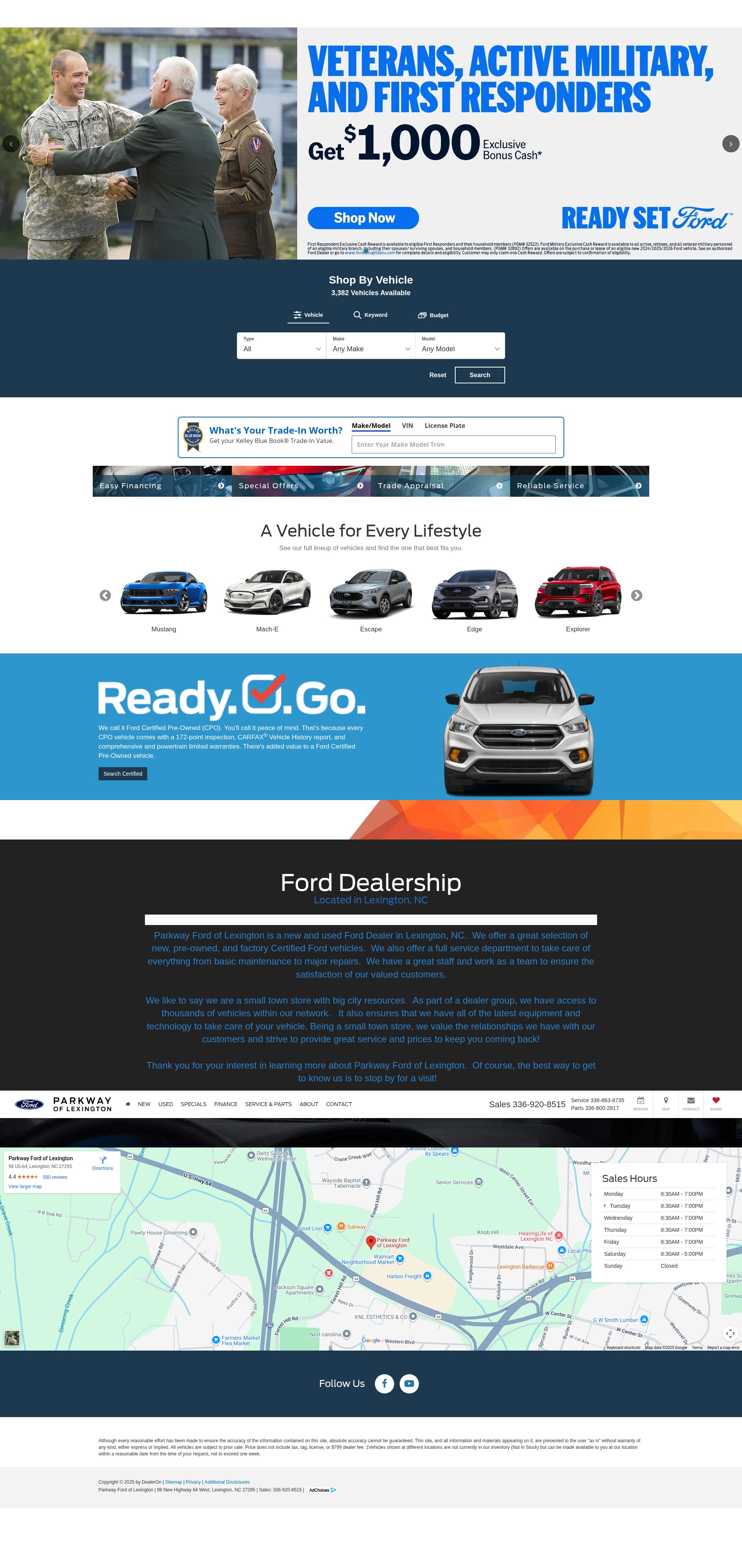 Screenshot of parkwayoflexington.com