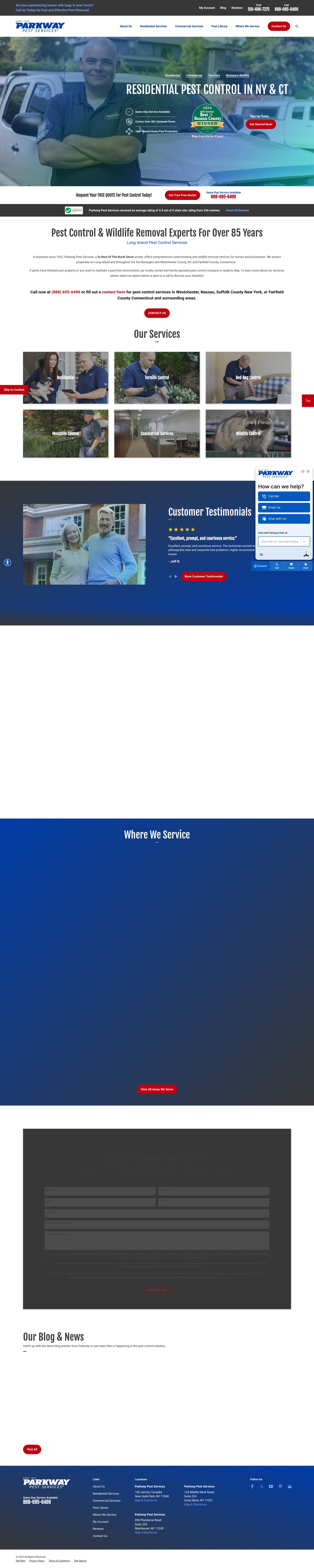 Screenshot of parkwaypestservices.com