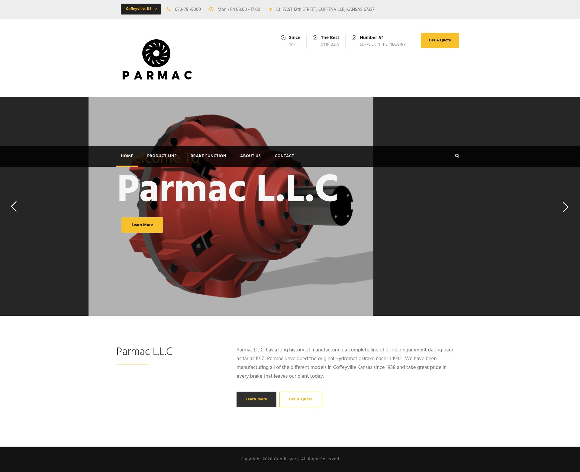 Screenshot of parmacbrake.com