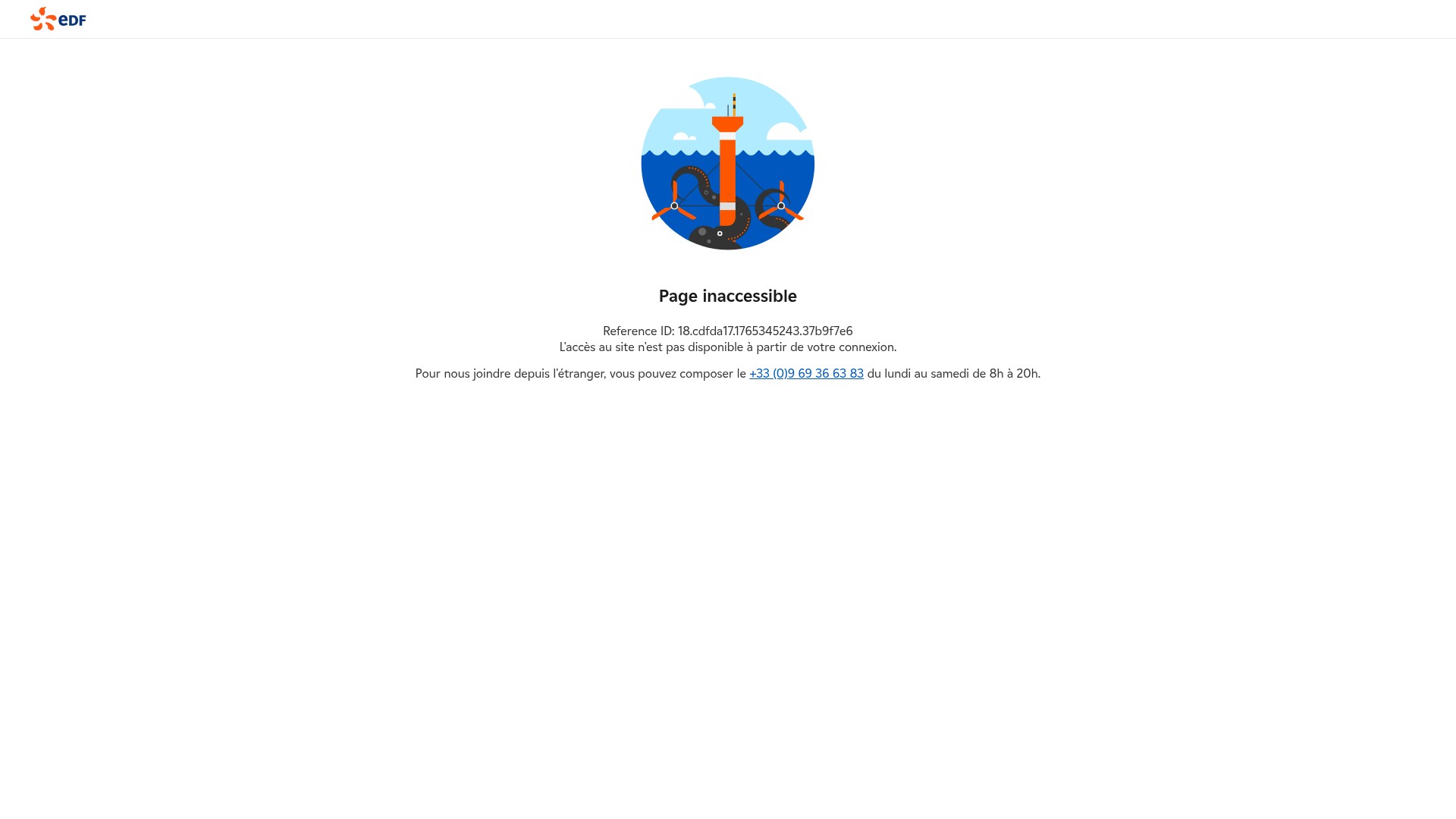 Screenshot of particulier.edf.fr