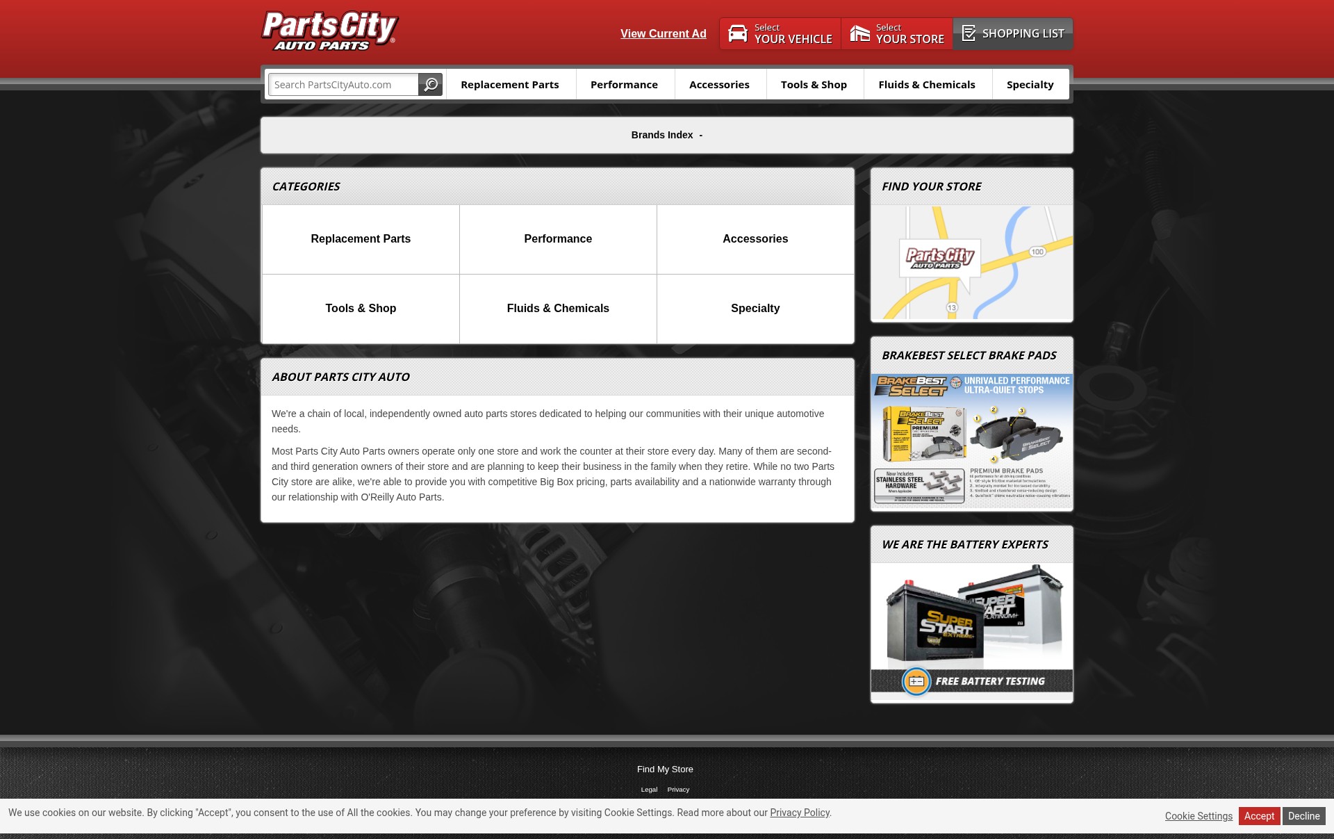 Screenshot of partscityauto.com