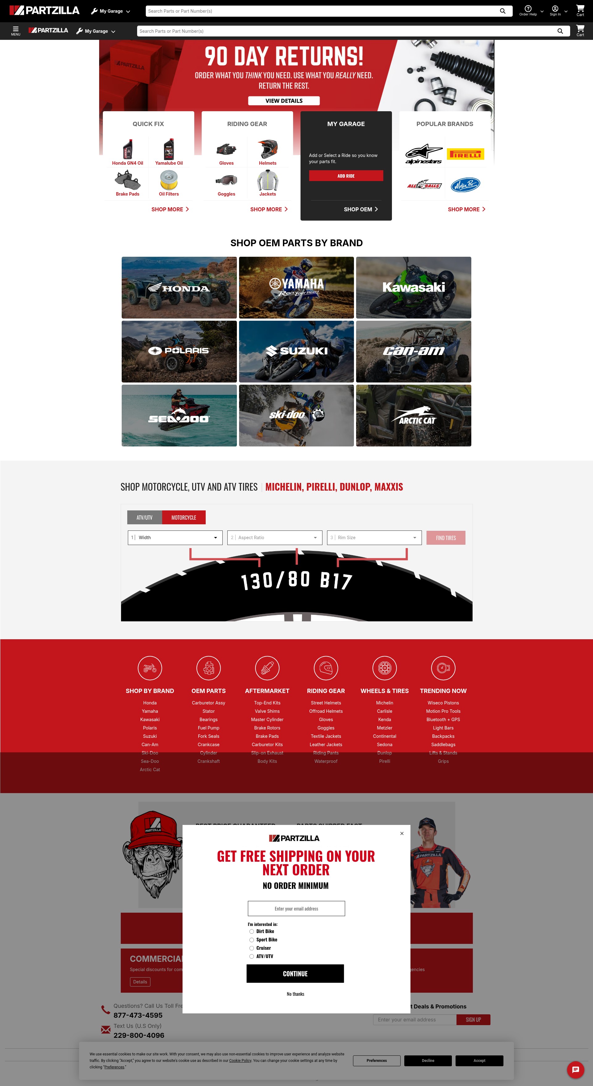 Screenshot of partzilla.com