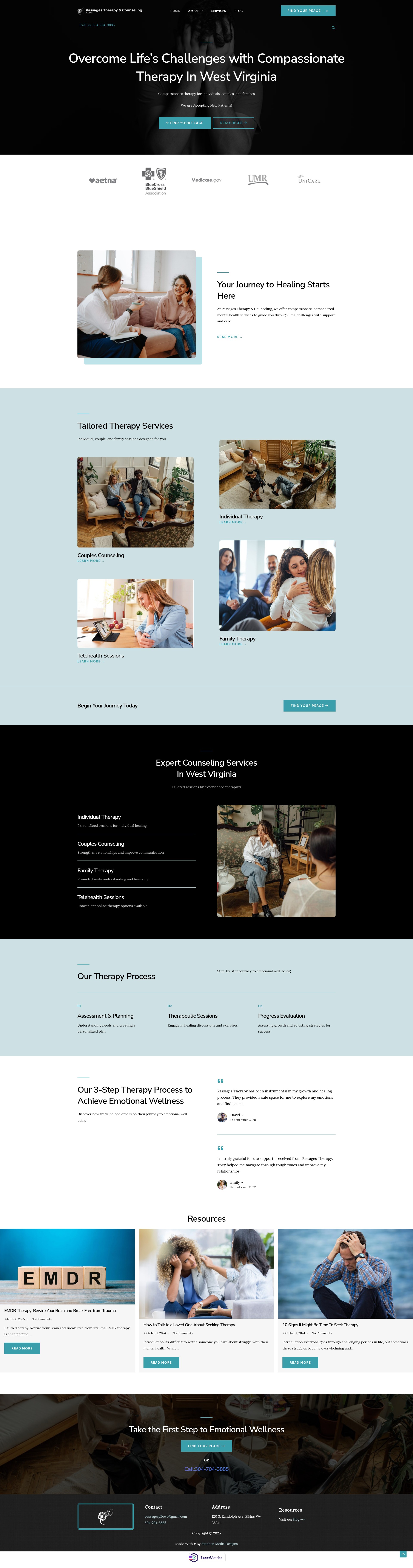 Screenshot of passagestherapywv.com