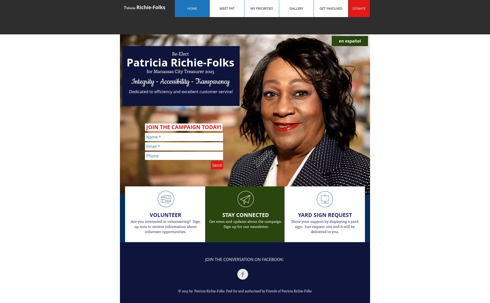 Screenshot of pat4treasurer.com