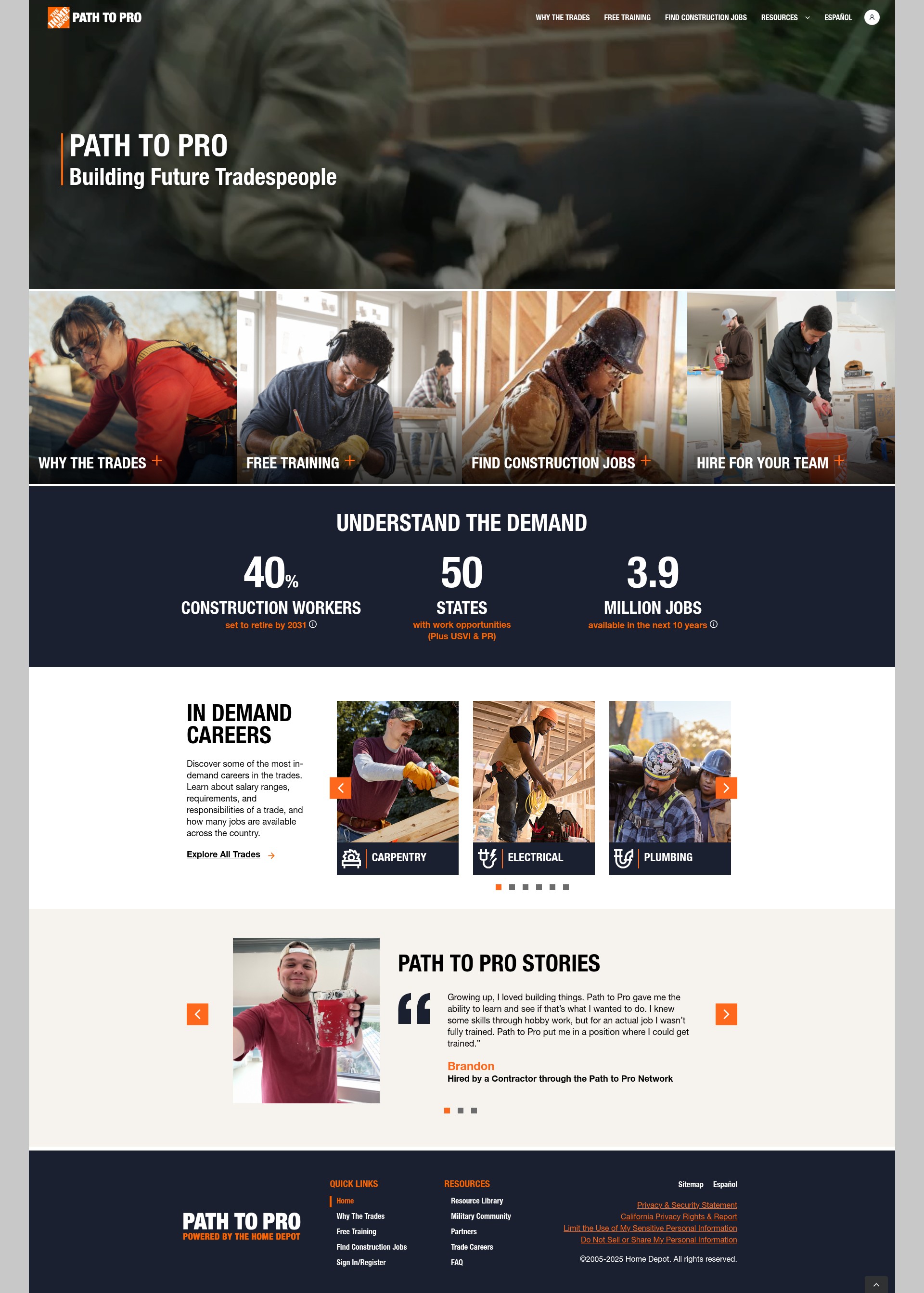 Screenshot of pathtopro.com