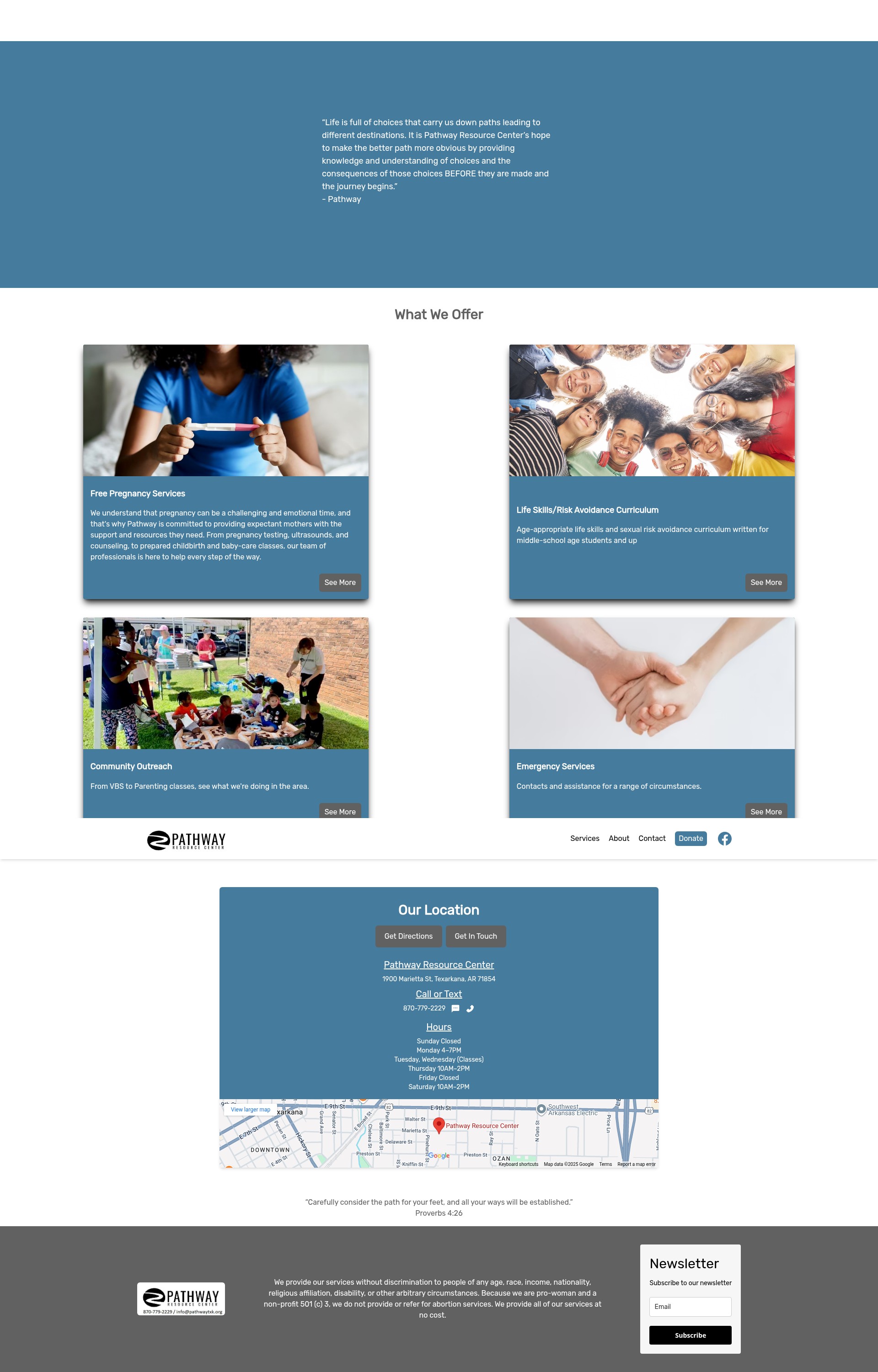 Screenshot of pathwaytxk.org