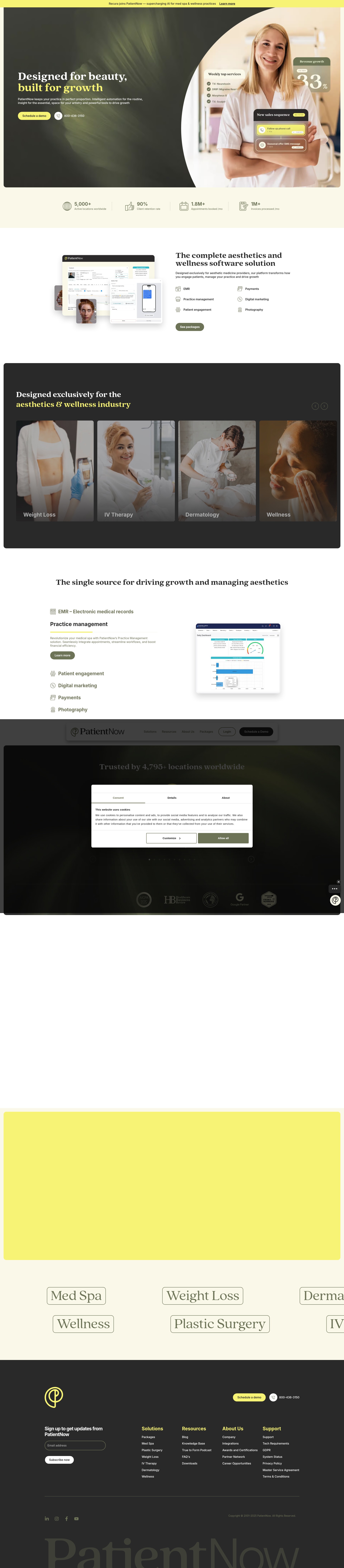 Screenshot of patientnow.com