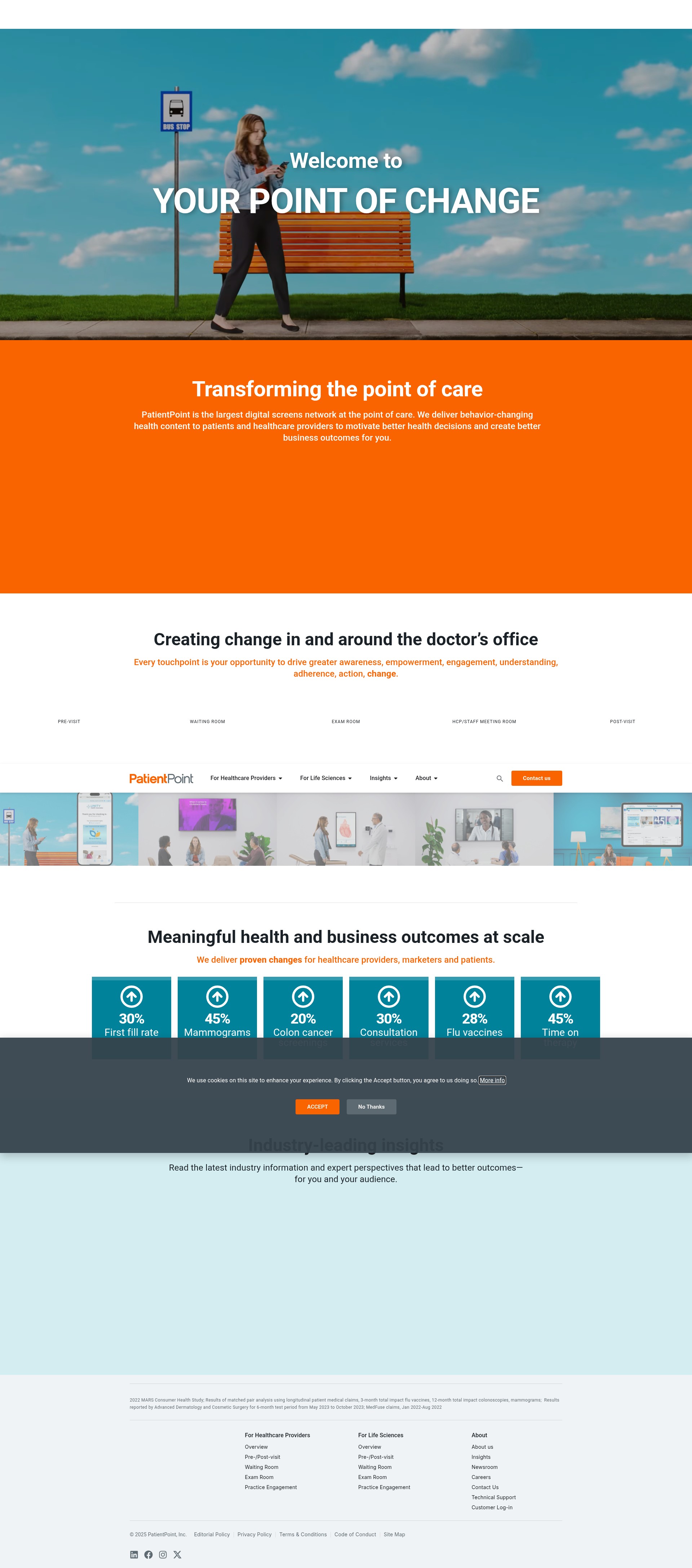 Screenshot of patientpoint.com