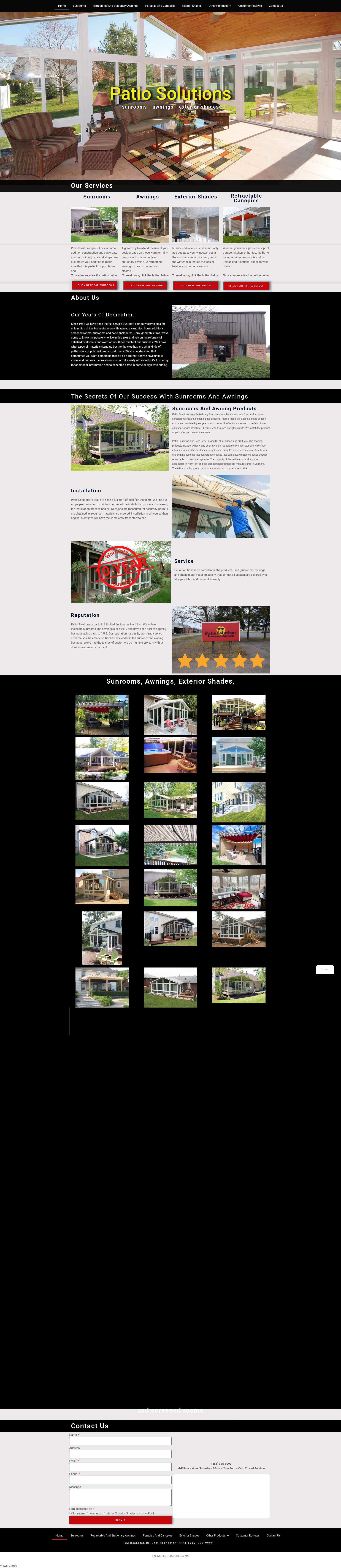 Screenshot of patiosolutionsrochester.com