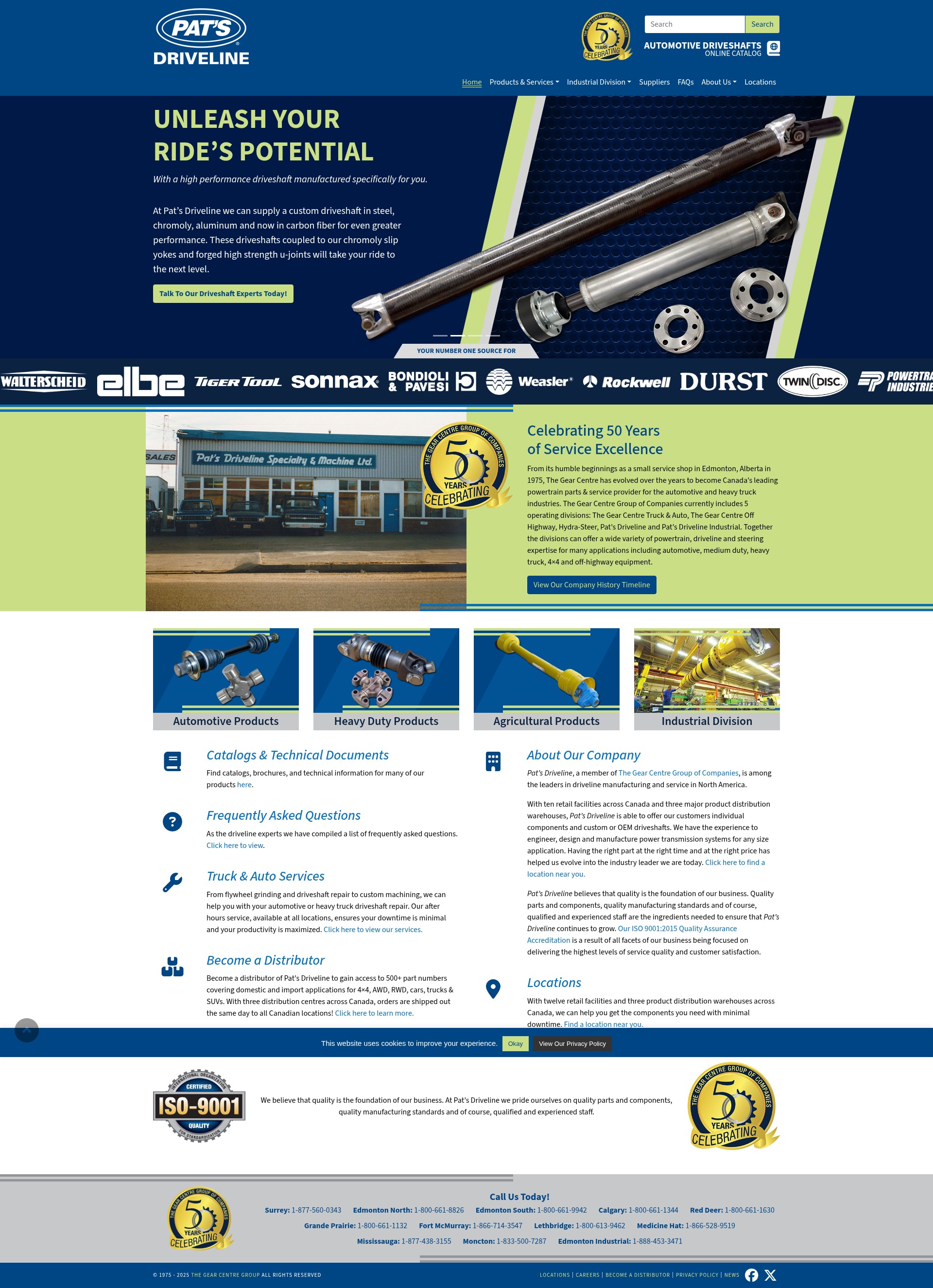 Screenshot of patsdriveline.com