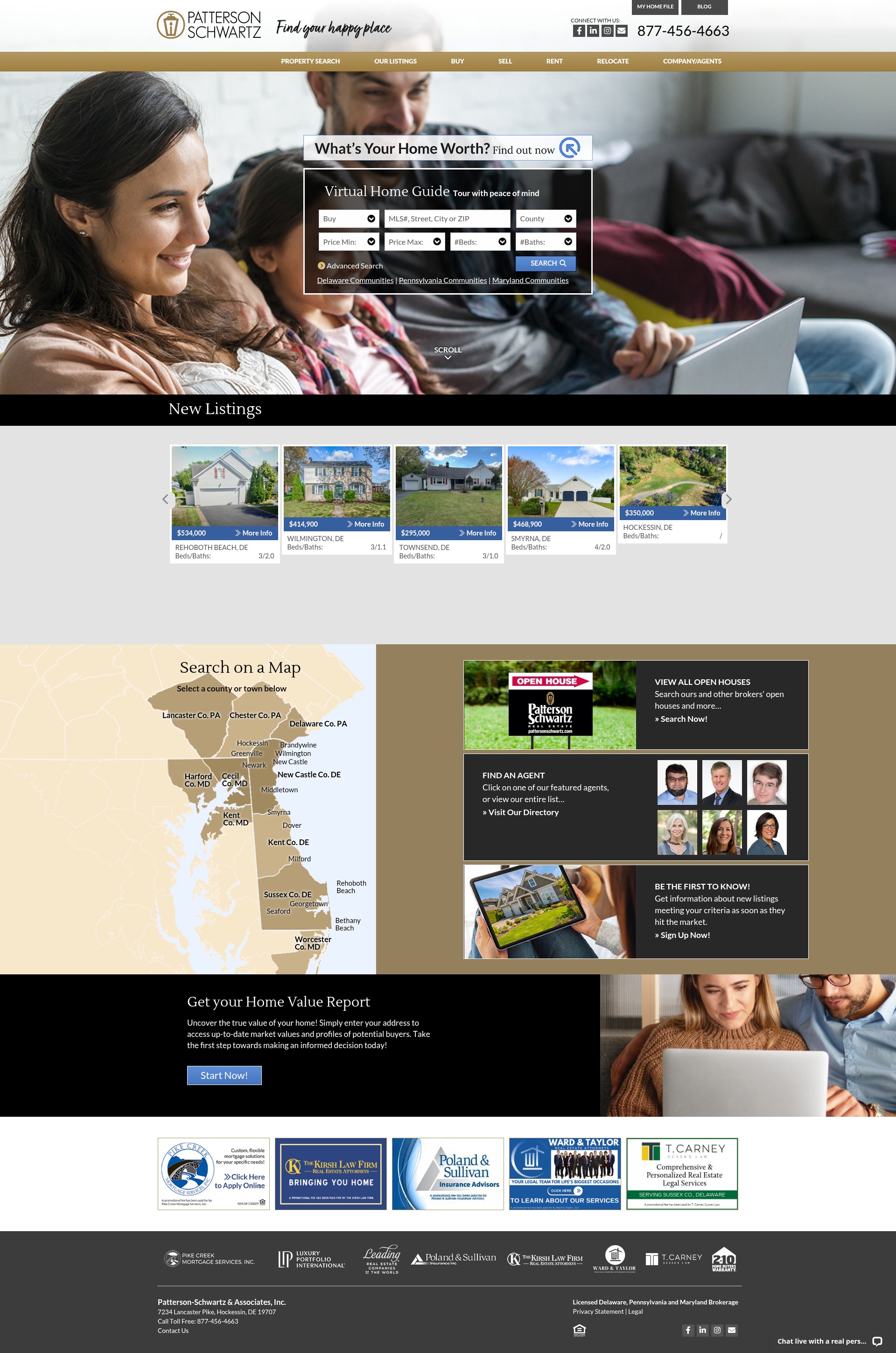 Screenshot of pattersonschwartz.com