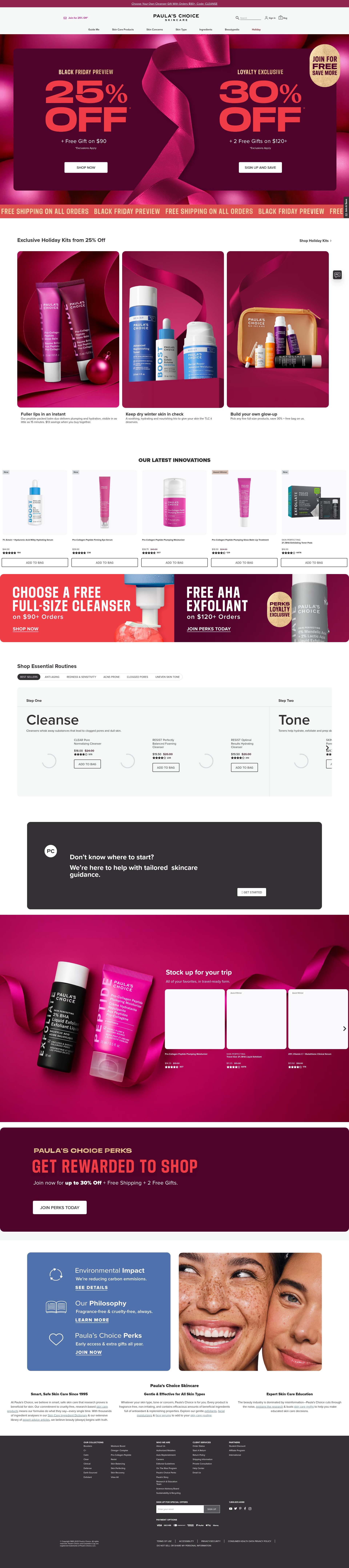 Screenshot of paulaschoice.com