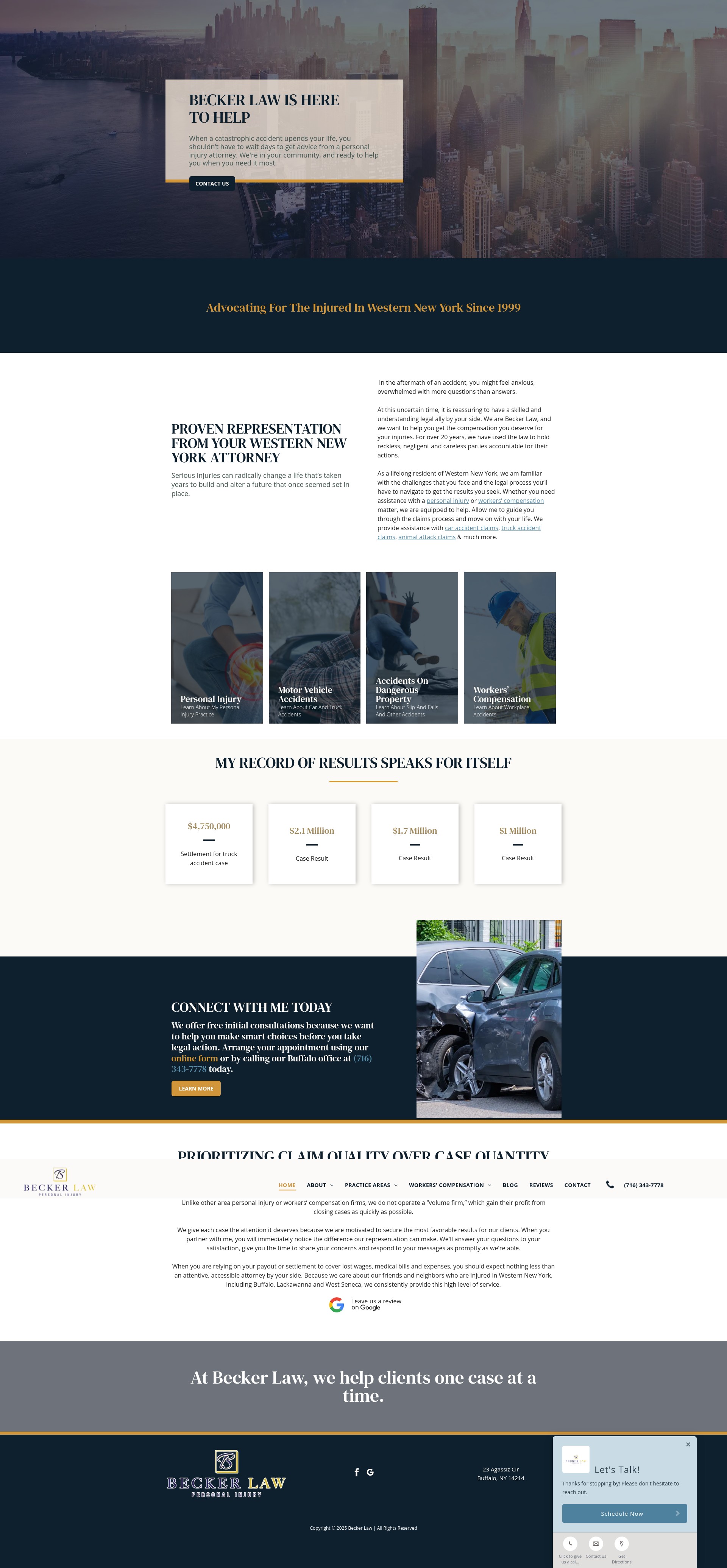 Screenshot of paulbbeckerattorney.com
