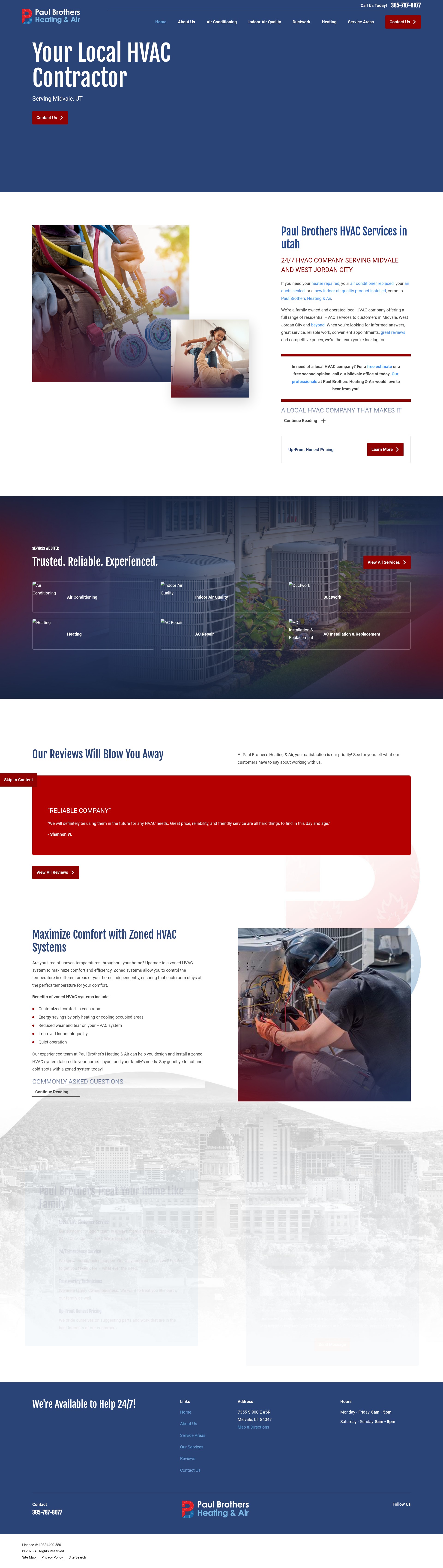 Screenshot of paulbrothersutah.com