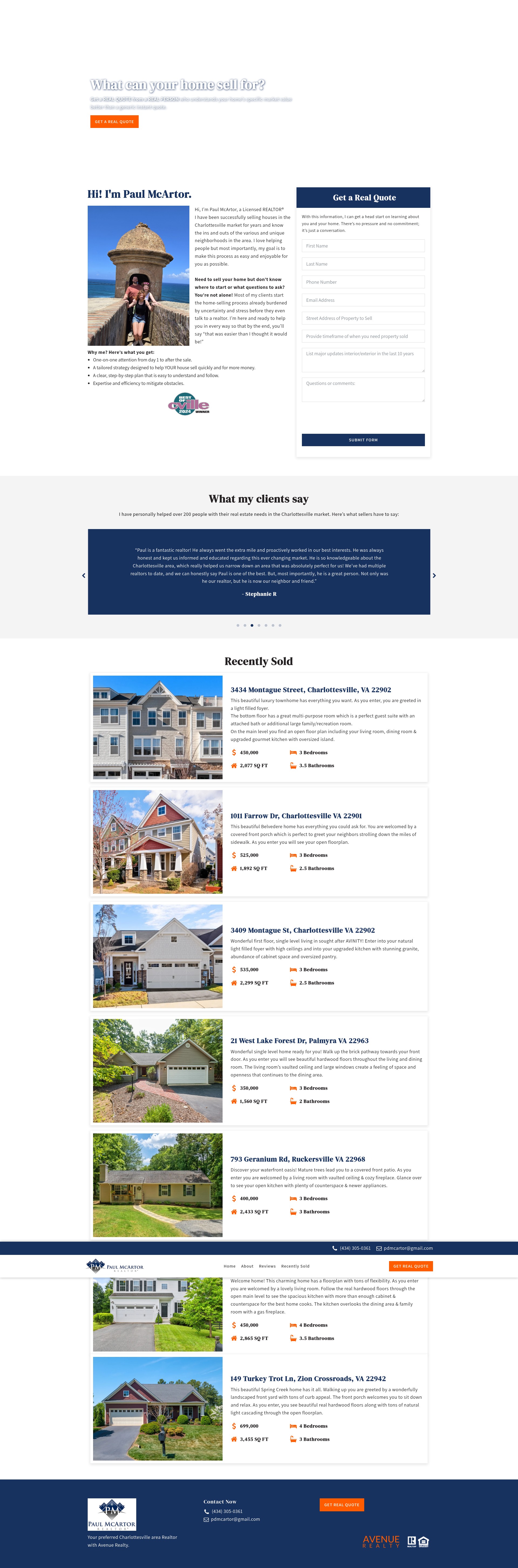 Screenshot of paulmcartorrealtor.com