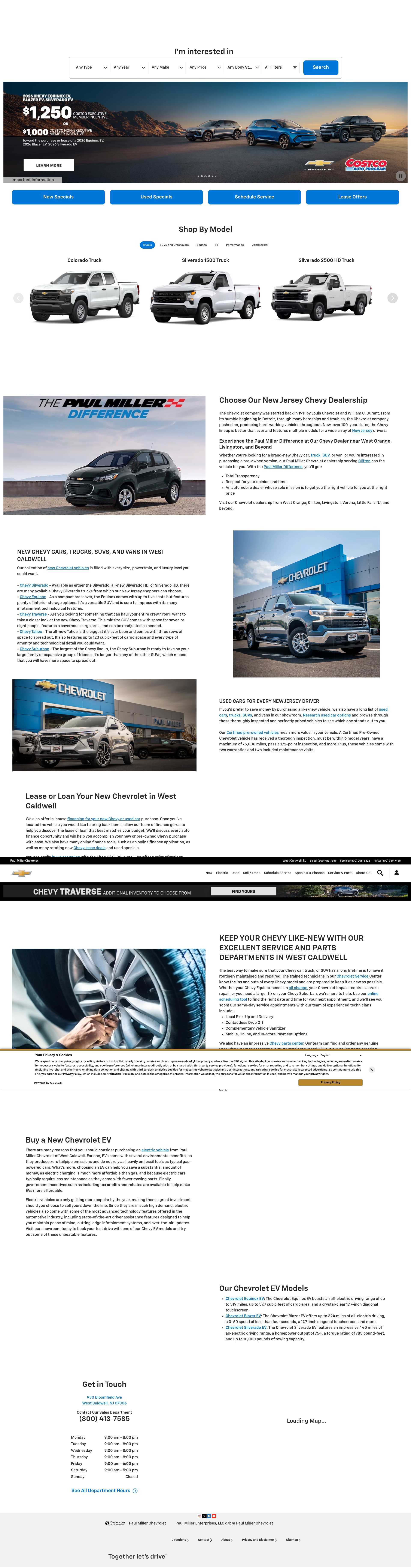 Screenshot of paulmillerchevrolet.com