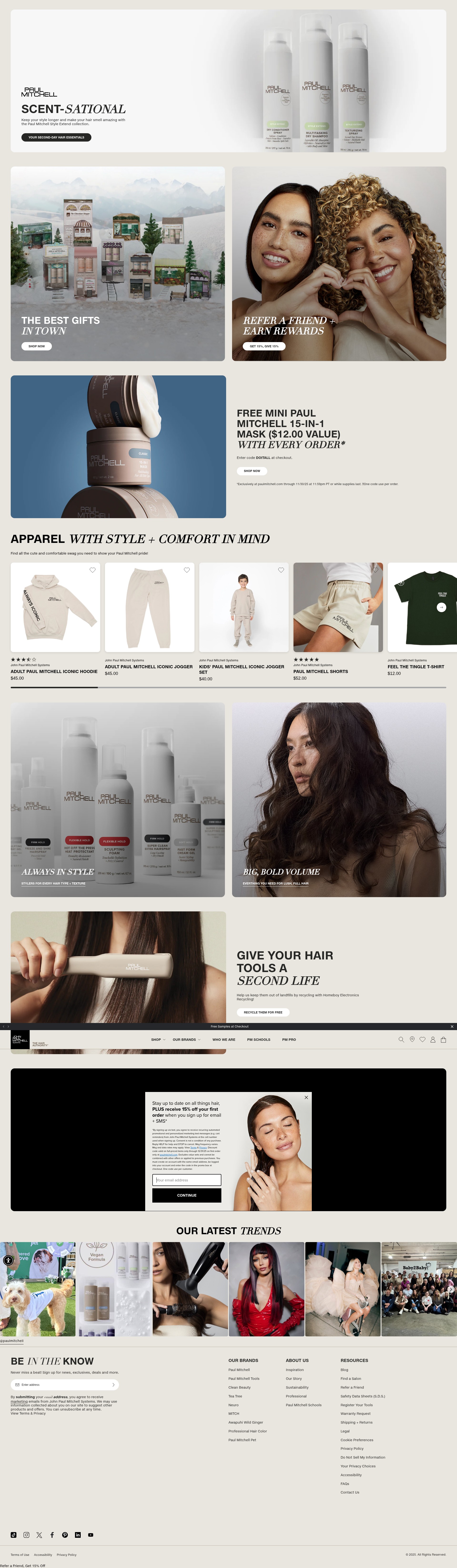 Screenshot of paulmitchell.com