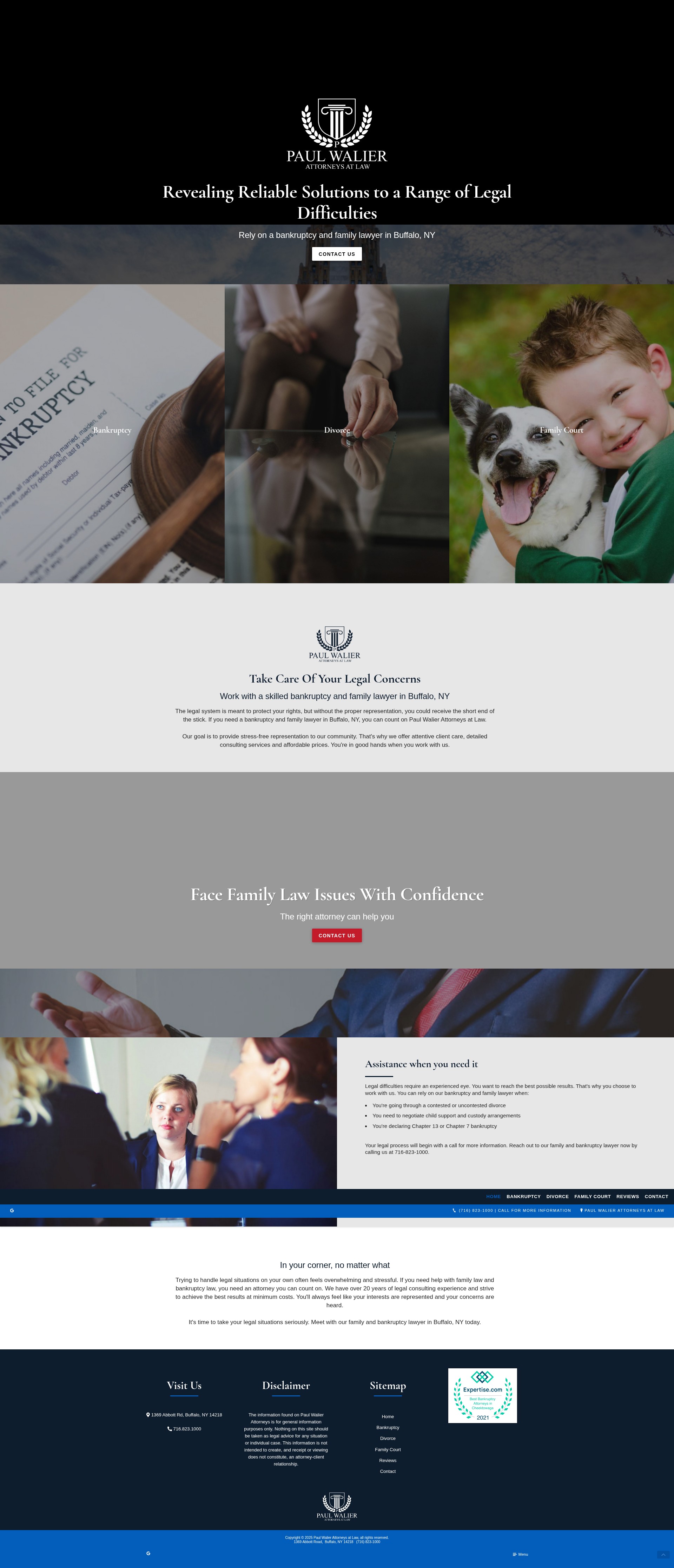 Screenshot of paulwalierattorney.com