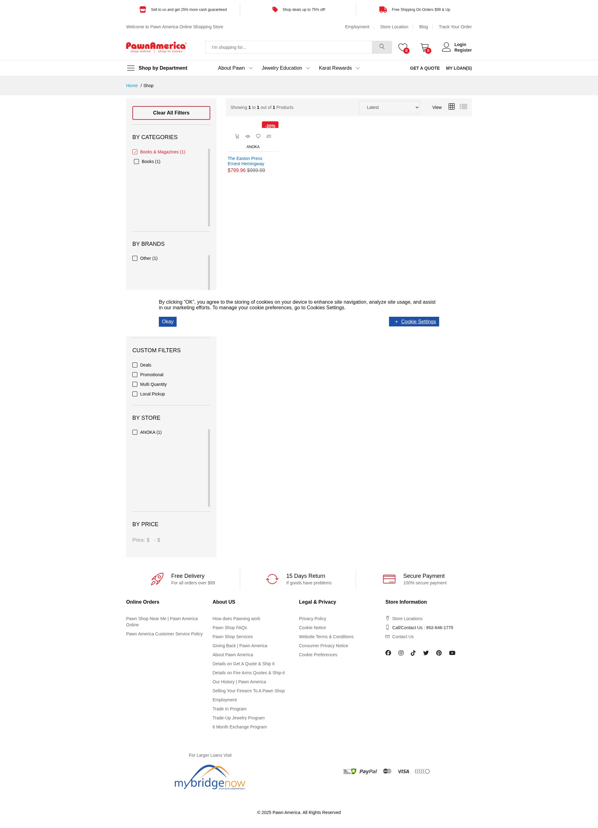 Screenshot of pawnamerica.com