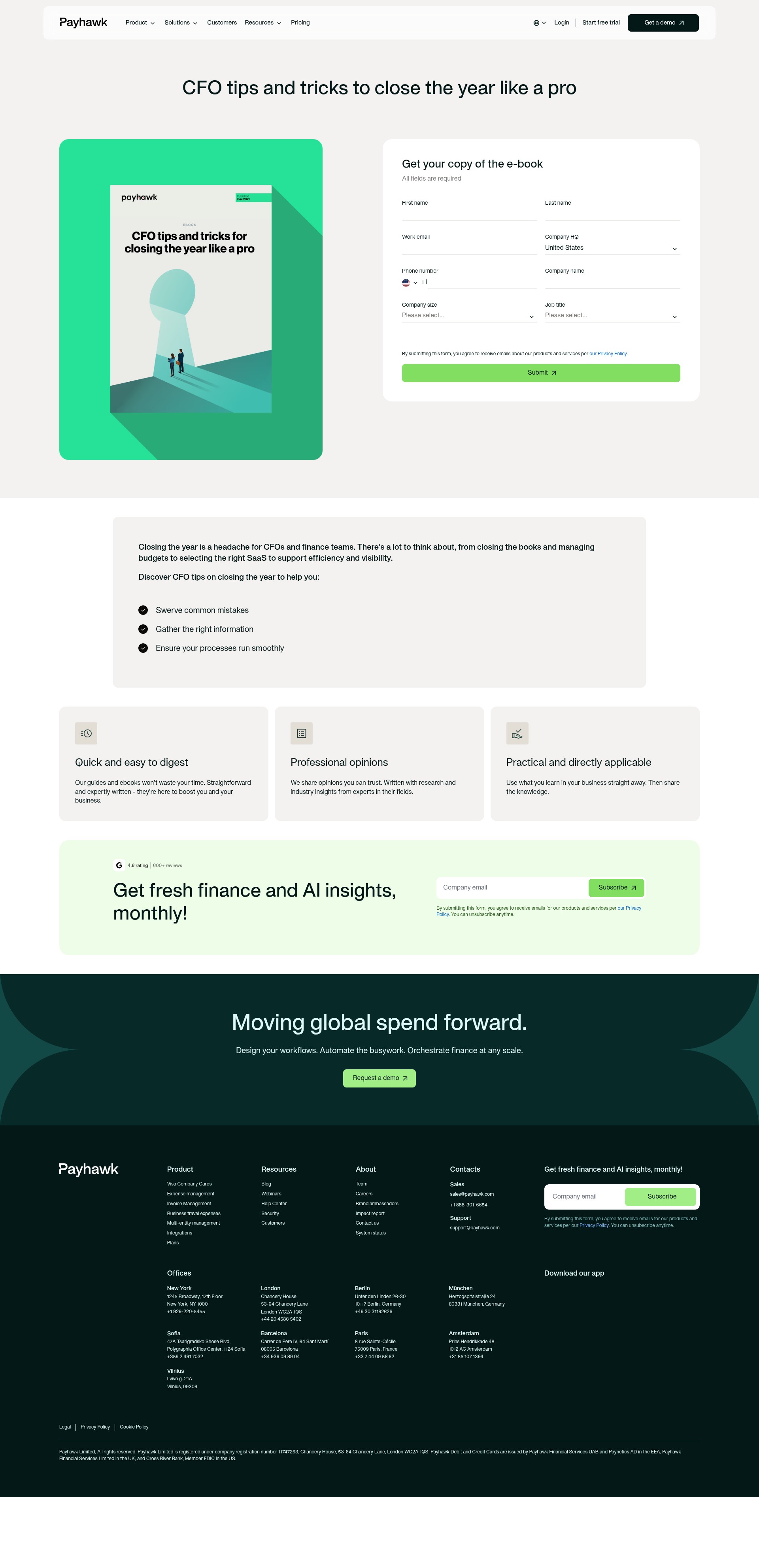 Screenshot of payhawk.com