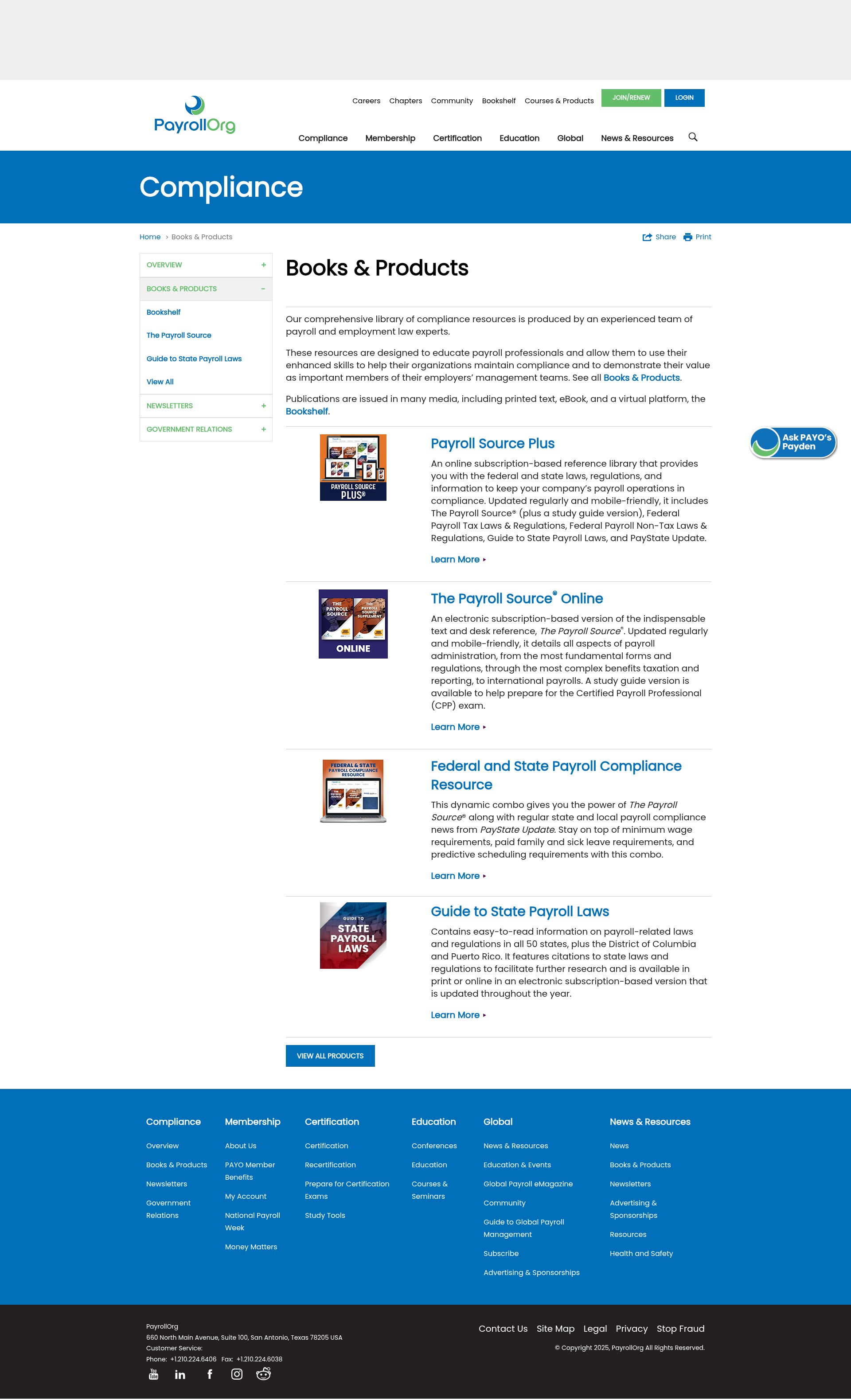 Screenshot of payroll.org