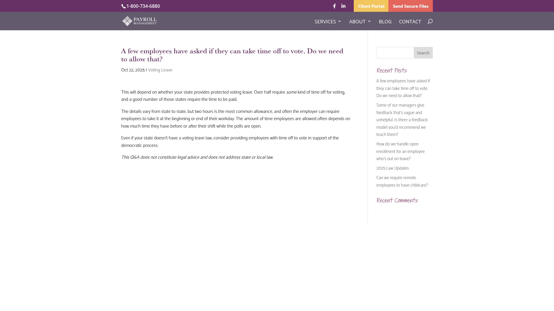 Screenshot of payrollmgt.com