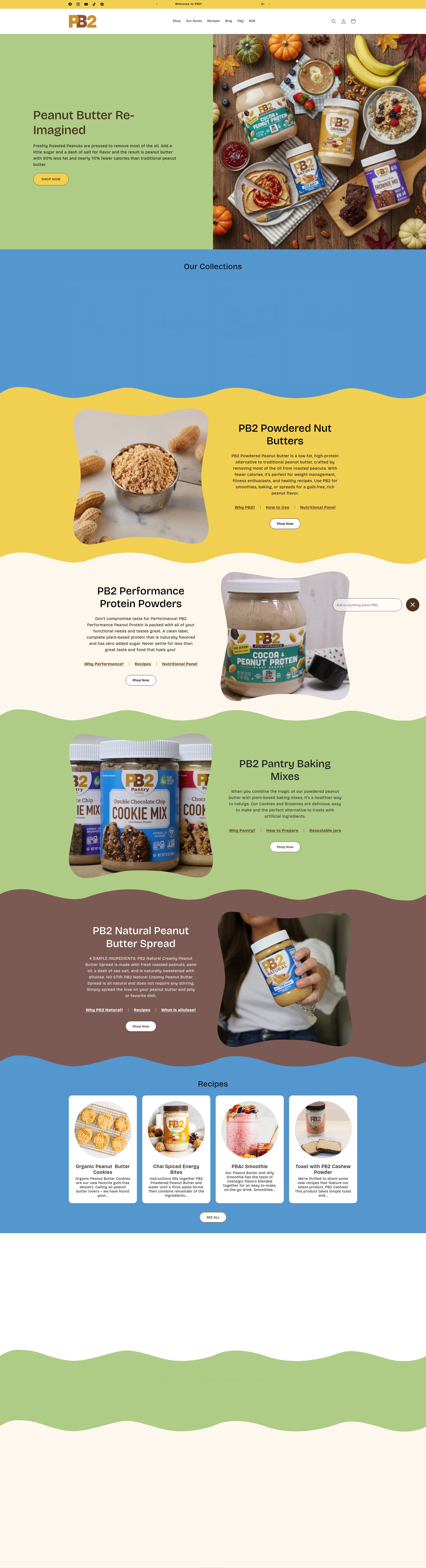 Screenshot of pb2foods.com