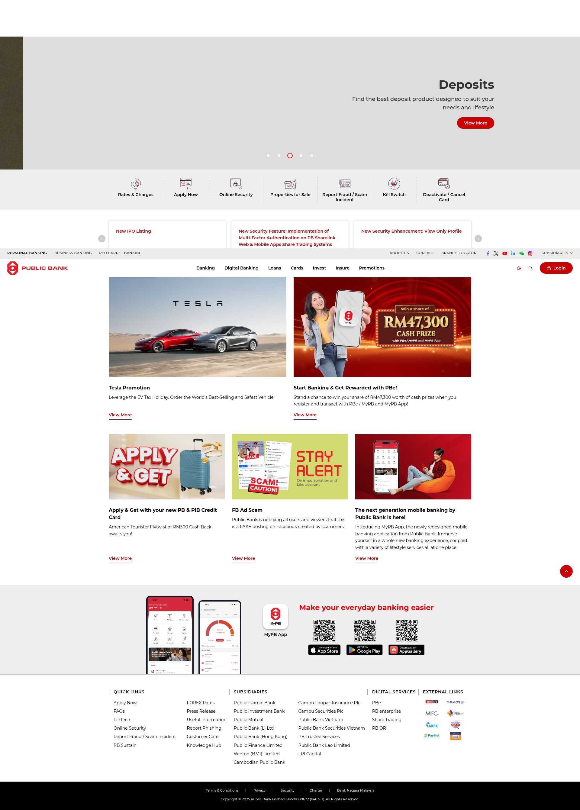 Screenshot of pbebank.com