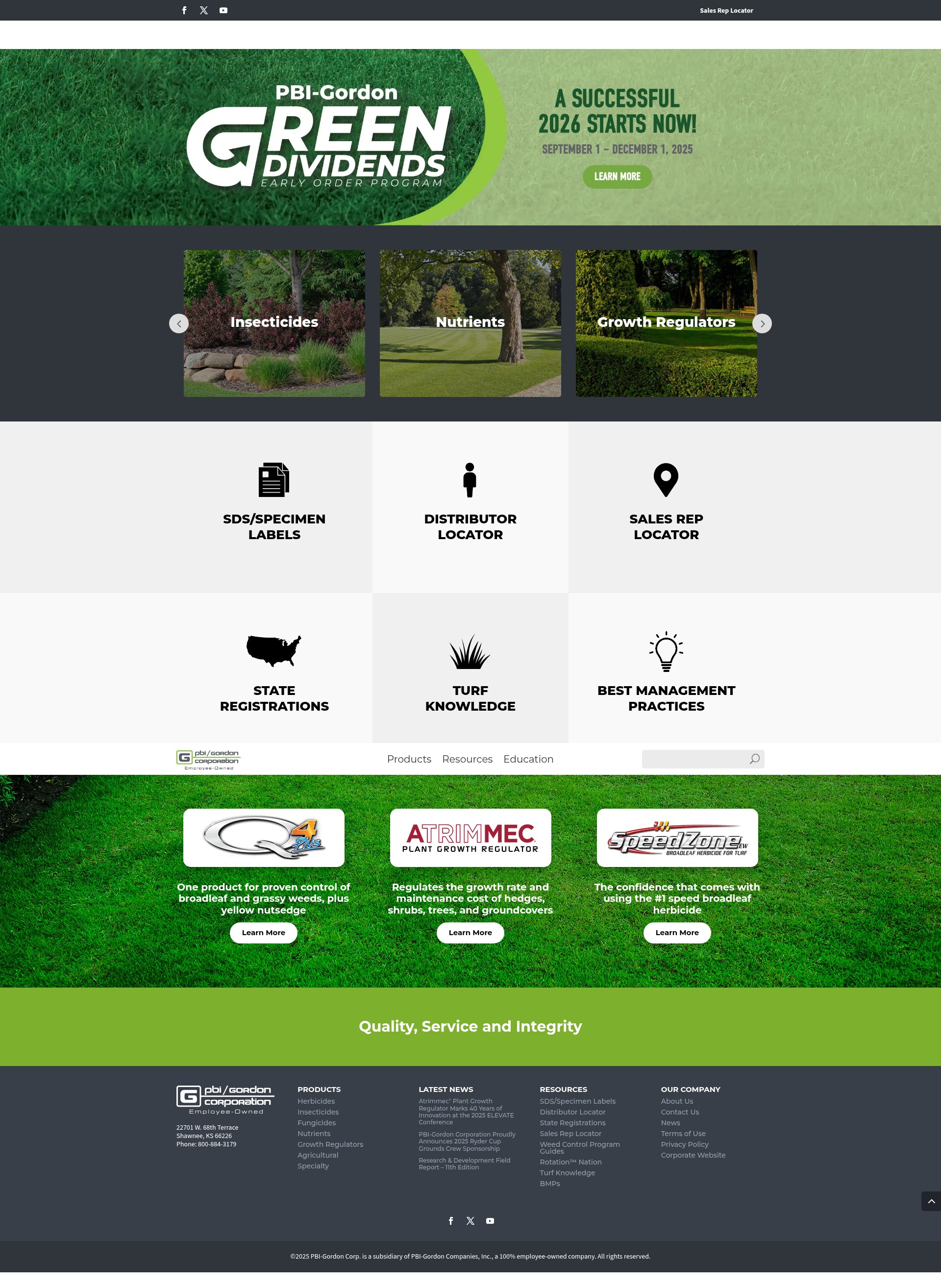 Screenshot of pbigordonturf.com