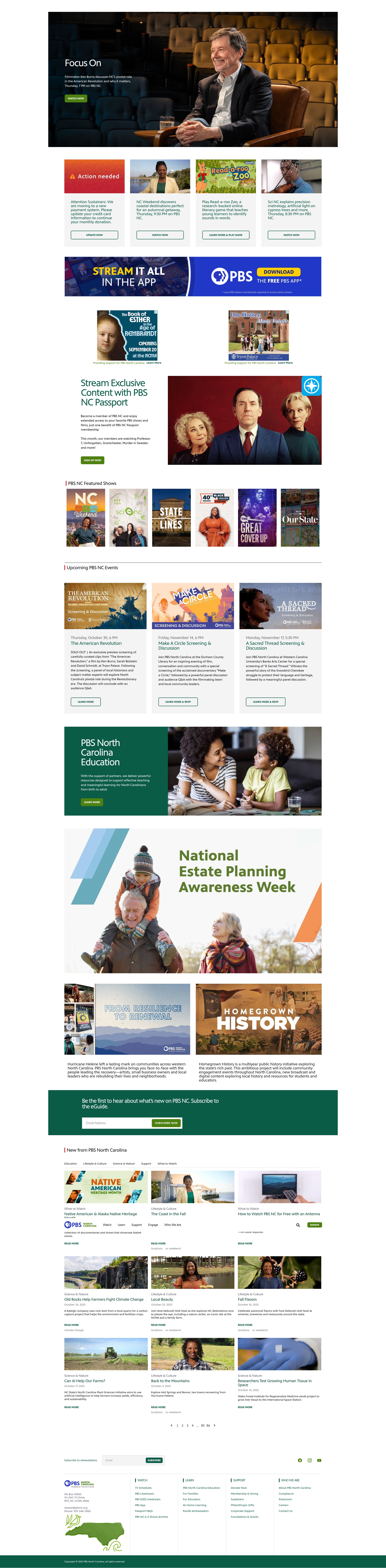 Screenshot of pbsnc.org