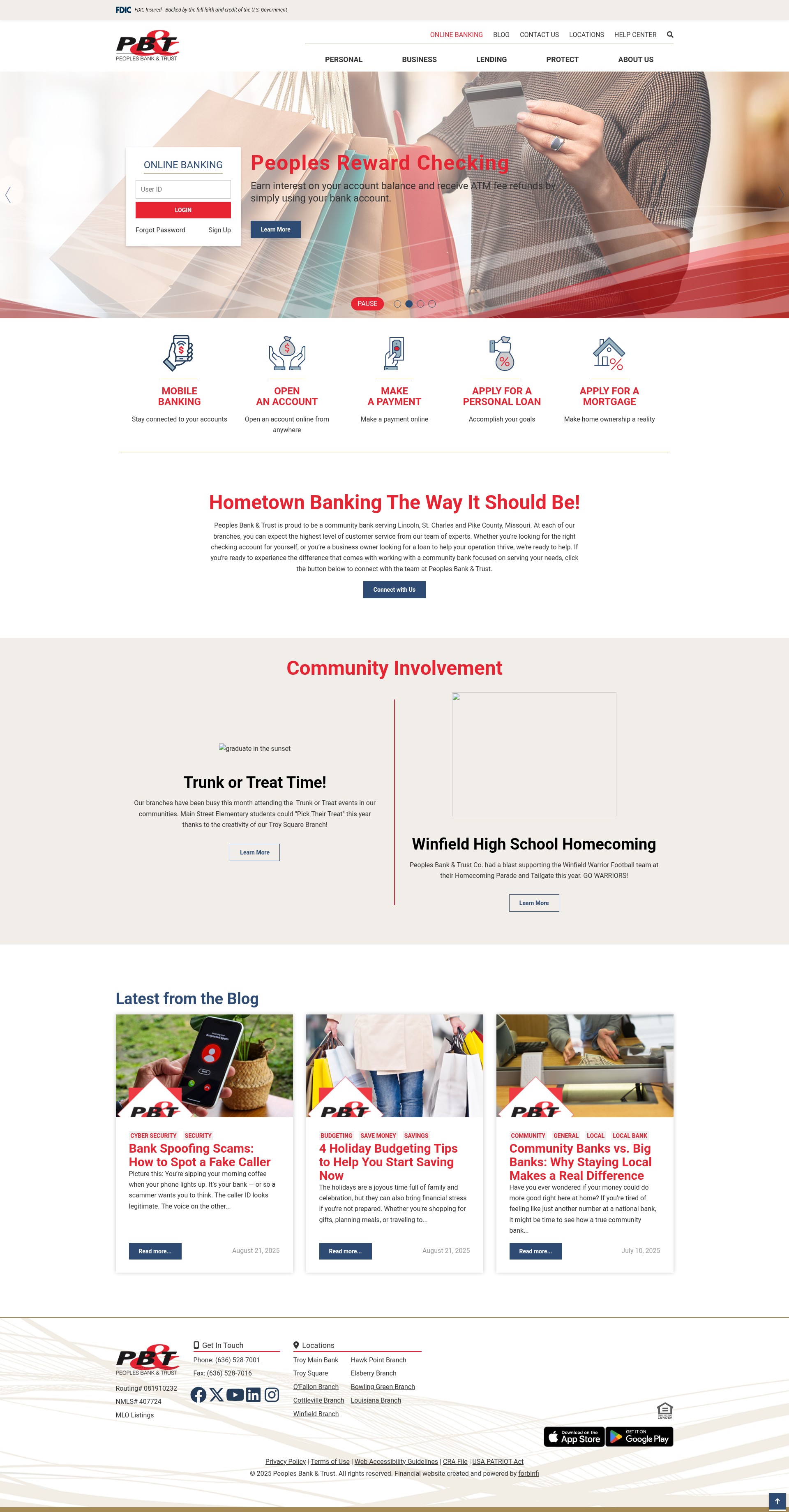 Screenshot of pbtc.net