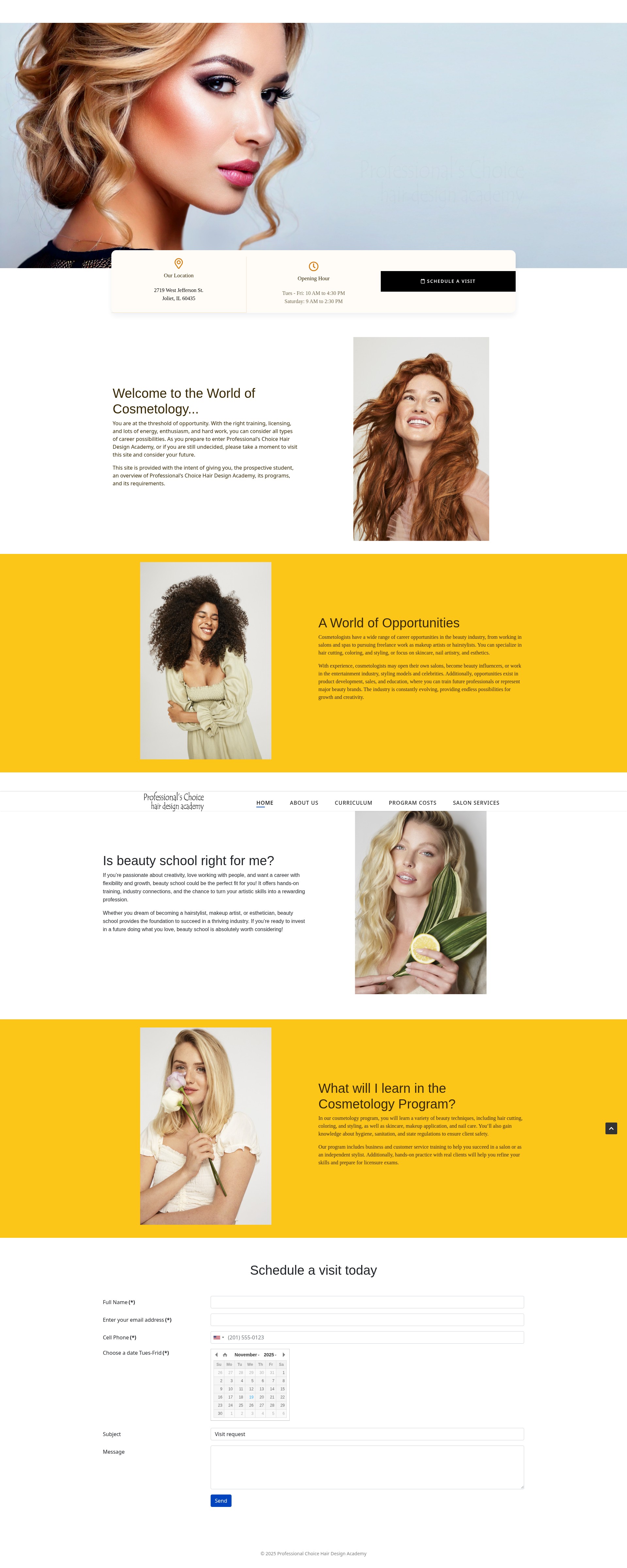 Screenshot of pchairdesign.com