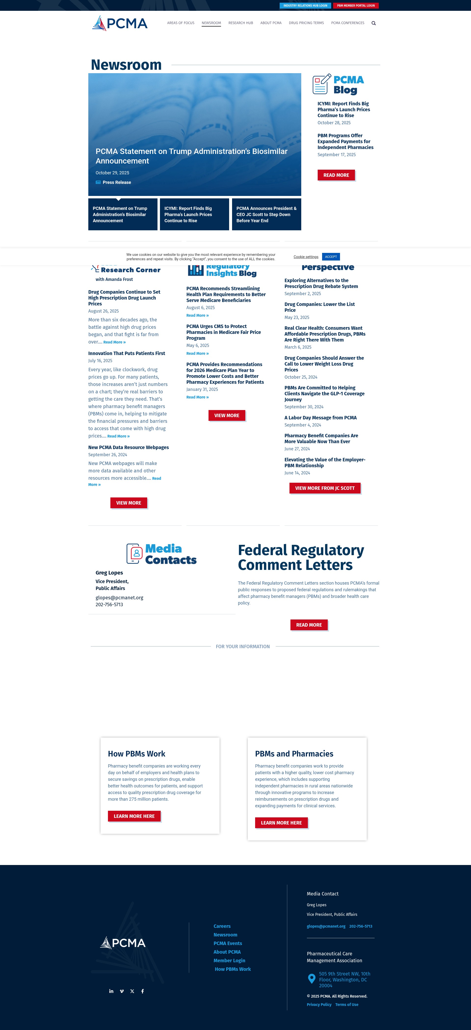 Screenshot of pcmanet.org