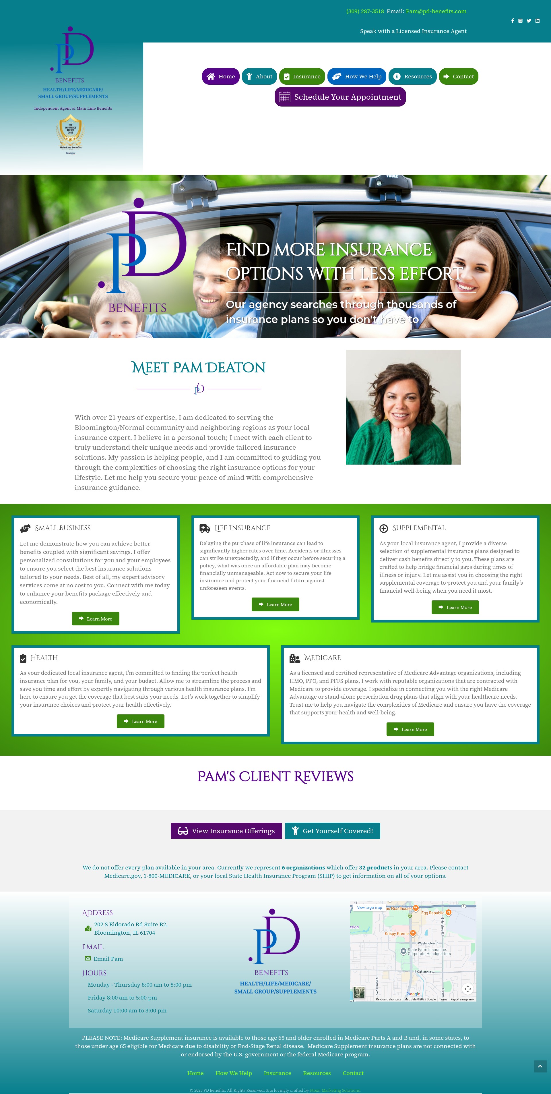 Screenshot of pd-benefits.com